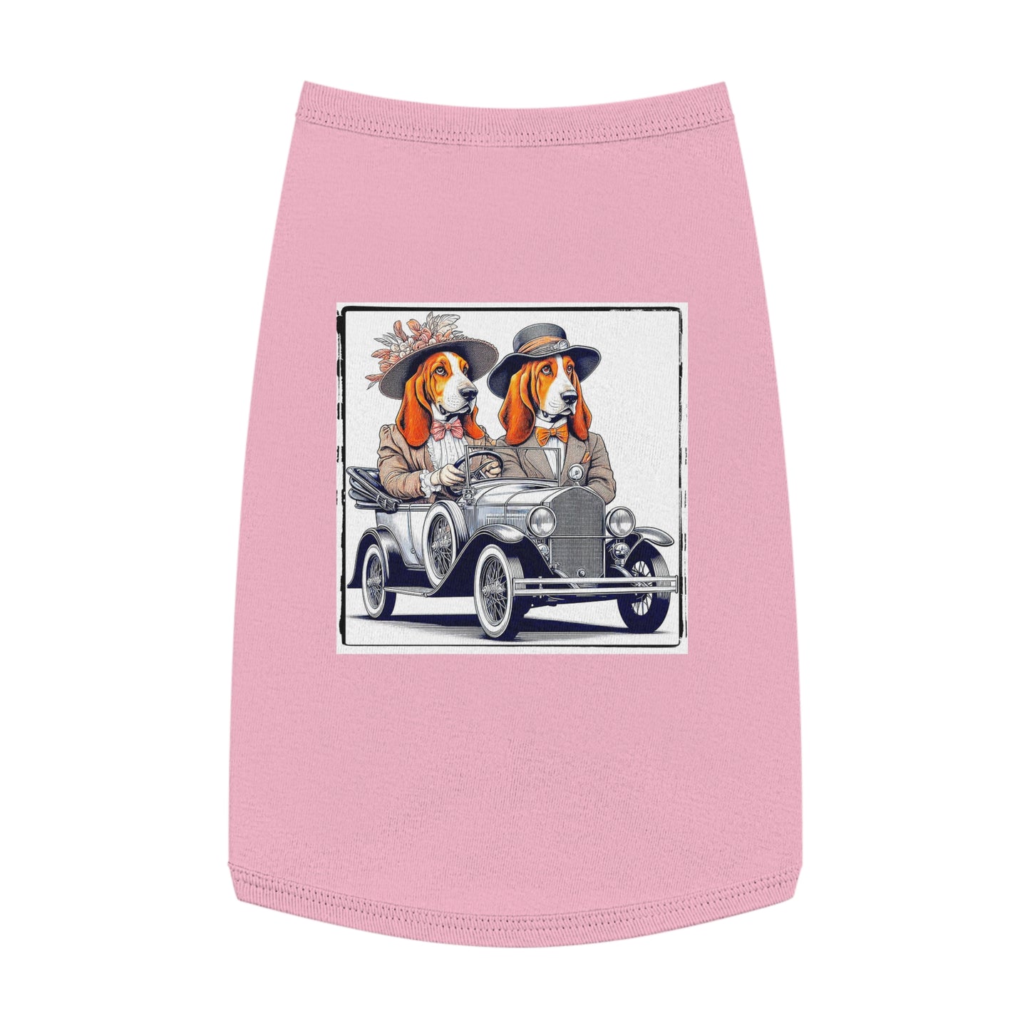 Pet Tank Top Wacky Basset Hound Pets Printify L Pink