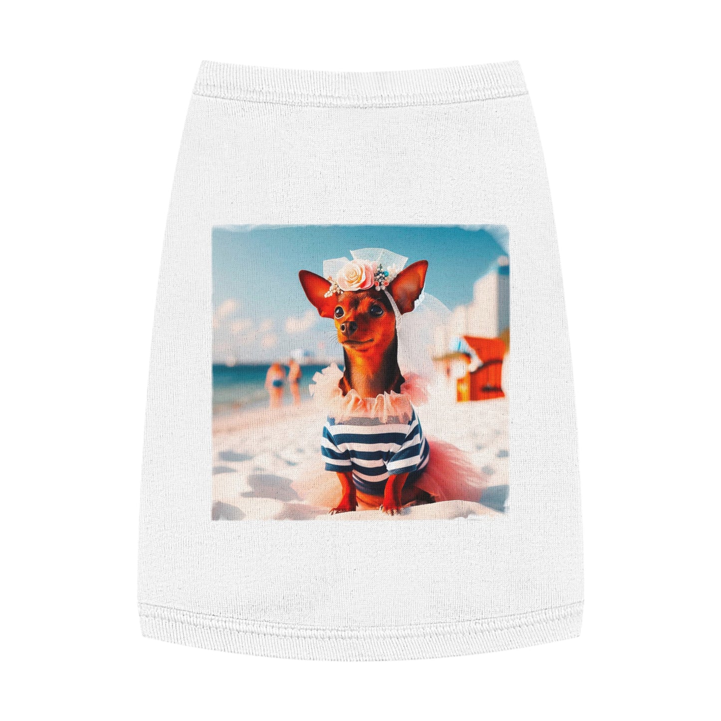Dog Tank Top - Min Pin Tank Tops pretty bride Pets Printify