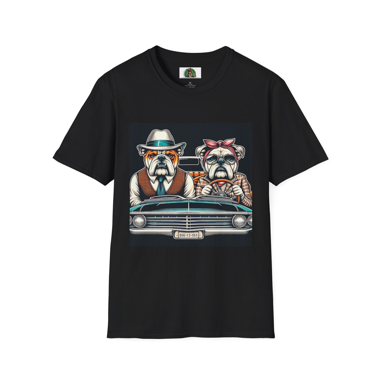 Wacky Bulldog 20s couple t shirt T-Shirt Printify XS Black