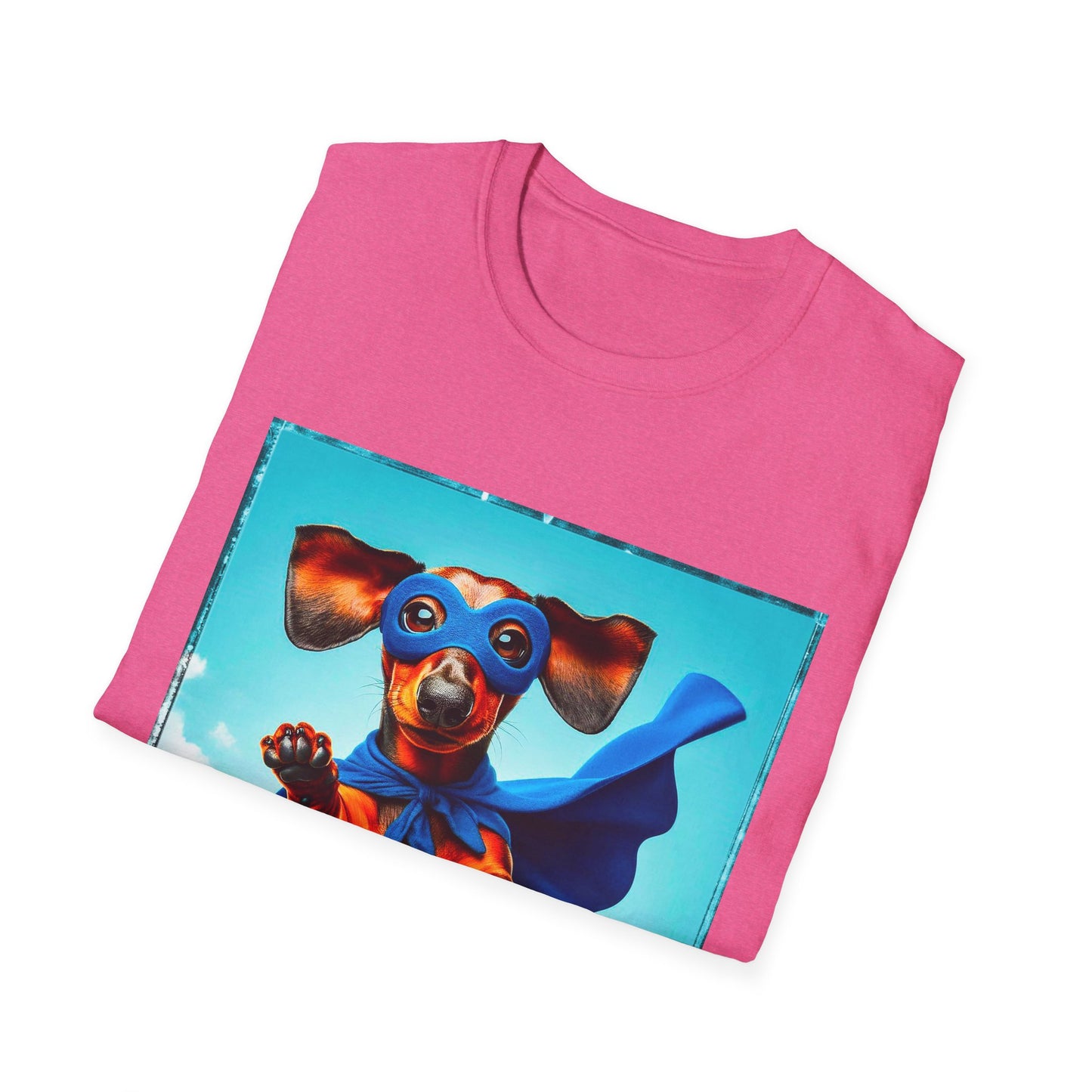 Dachshund flying superhero t shirt