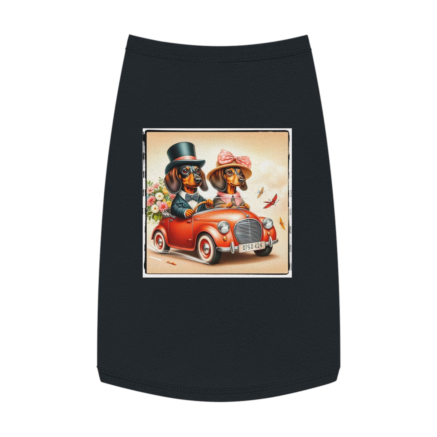 Wacky Pet Tank Top Dachshund Pets Printify L Black