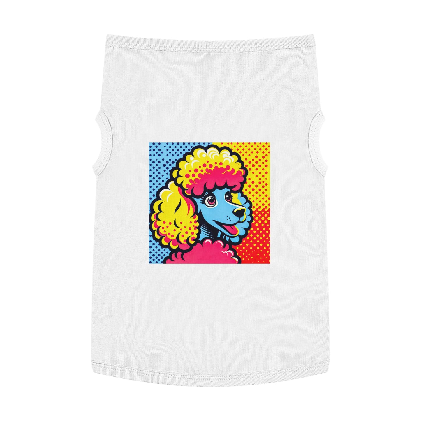 Pet Tank Top Poodle pretty colors Pets Printify XL White
