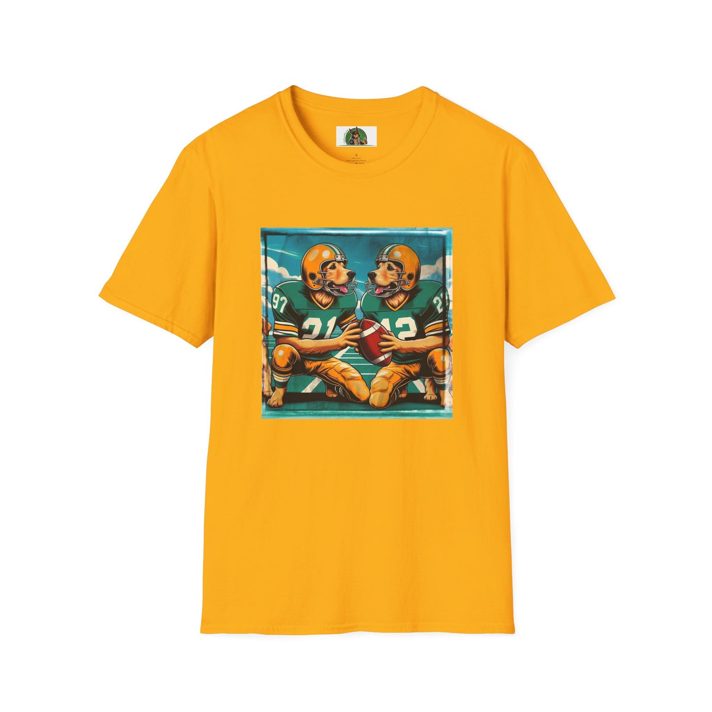 Golden Retriever football friends shirt T-Shirt Printify S Gold