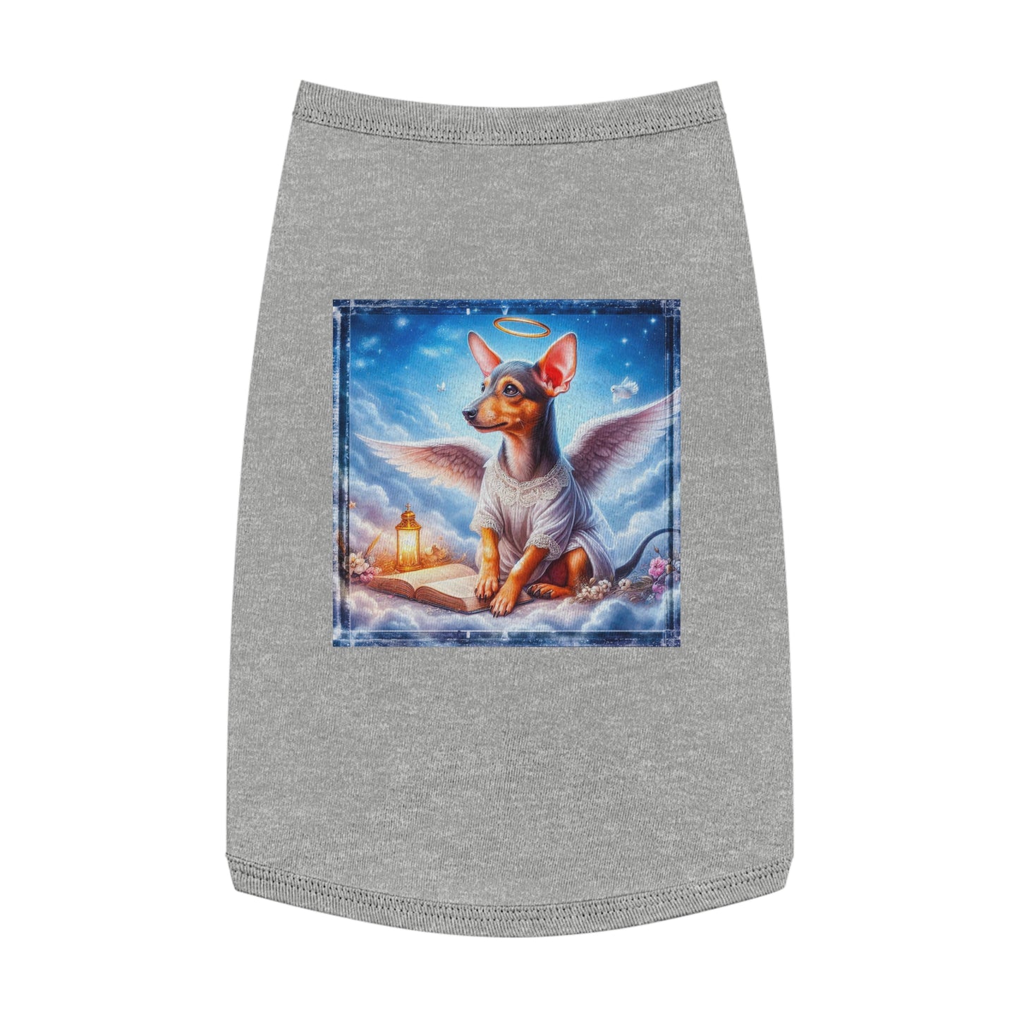 Pet Tank Top Rat Terrier heavenly Angel Pets Printify L Heather