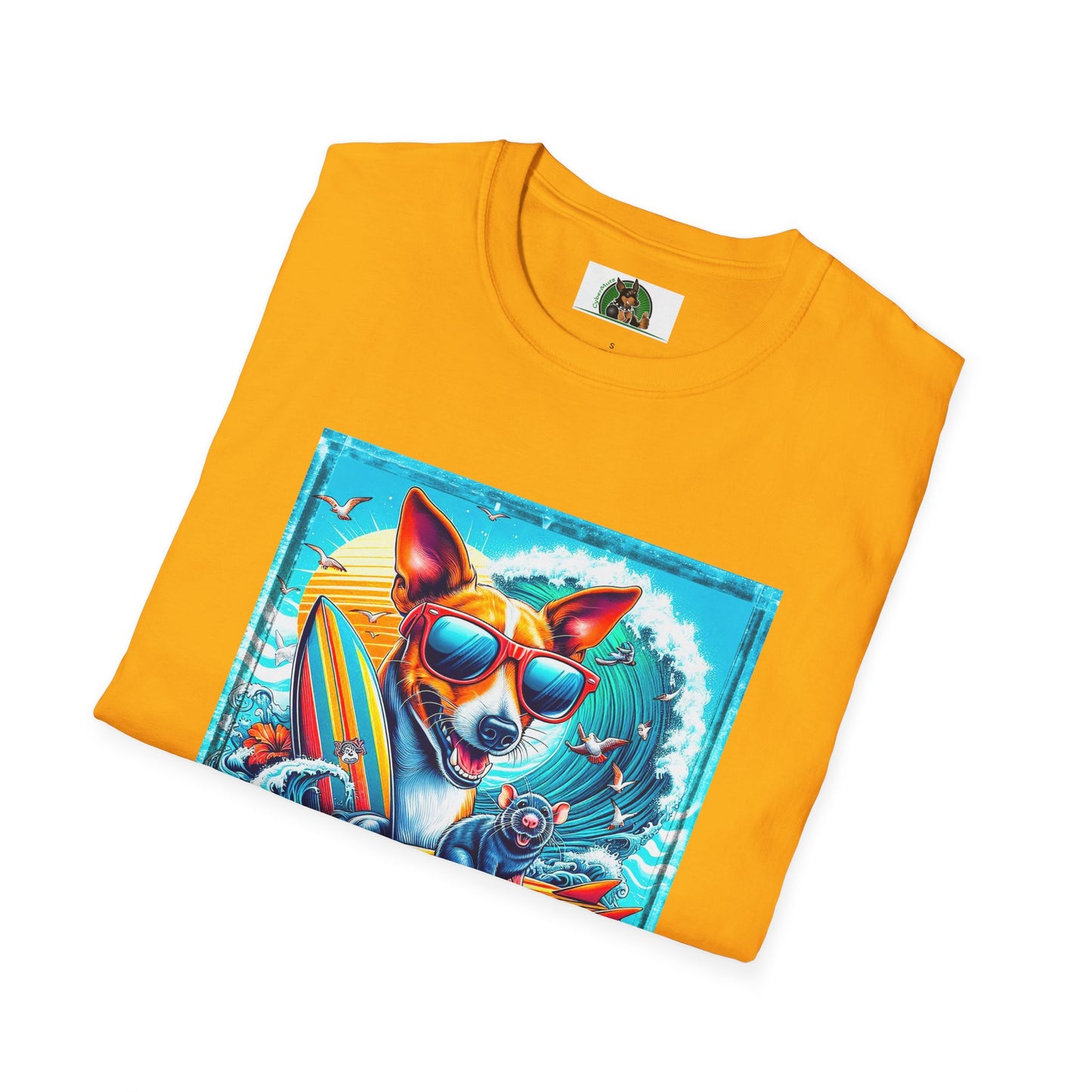 Rat Terrier T-Shirt puppy surfing