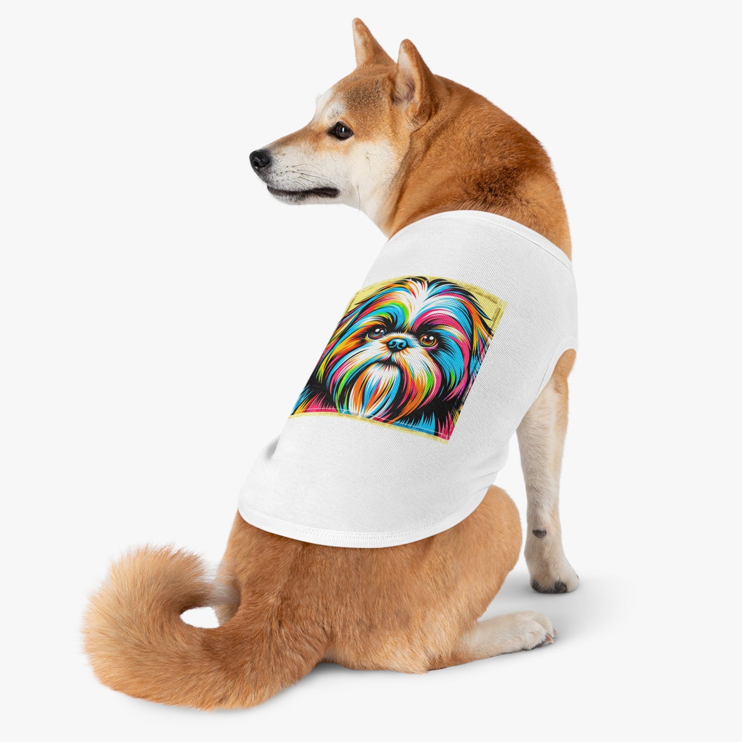 Pet Tank Top Shih Tzu colorful puppy