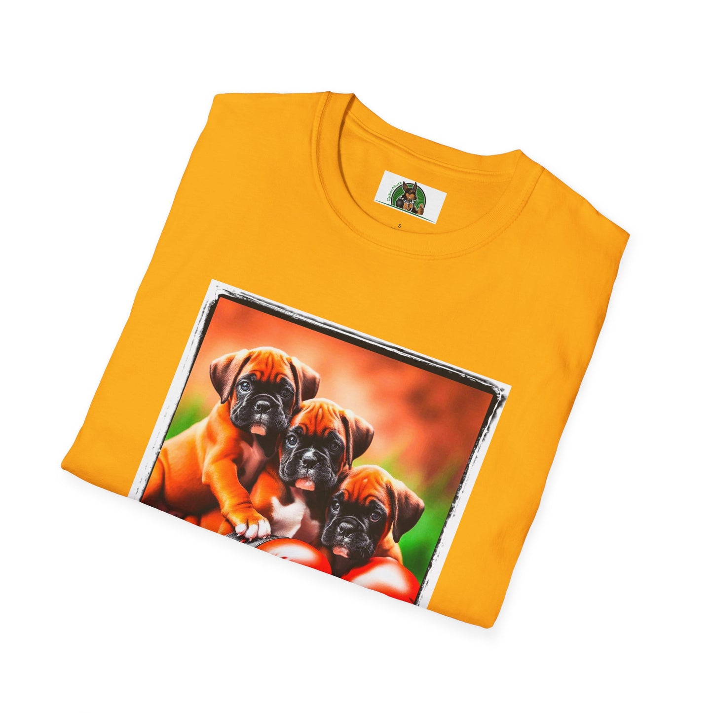 Boxer Puppy Dogs TShirt T-Shirt Printify