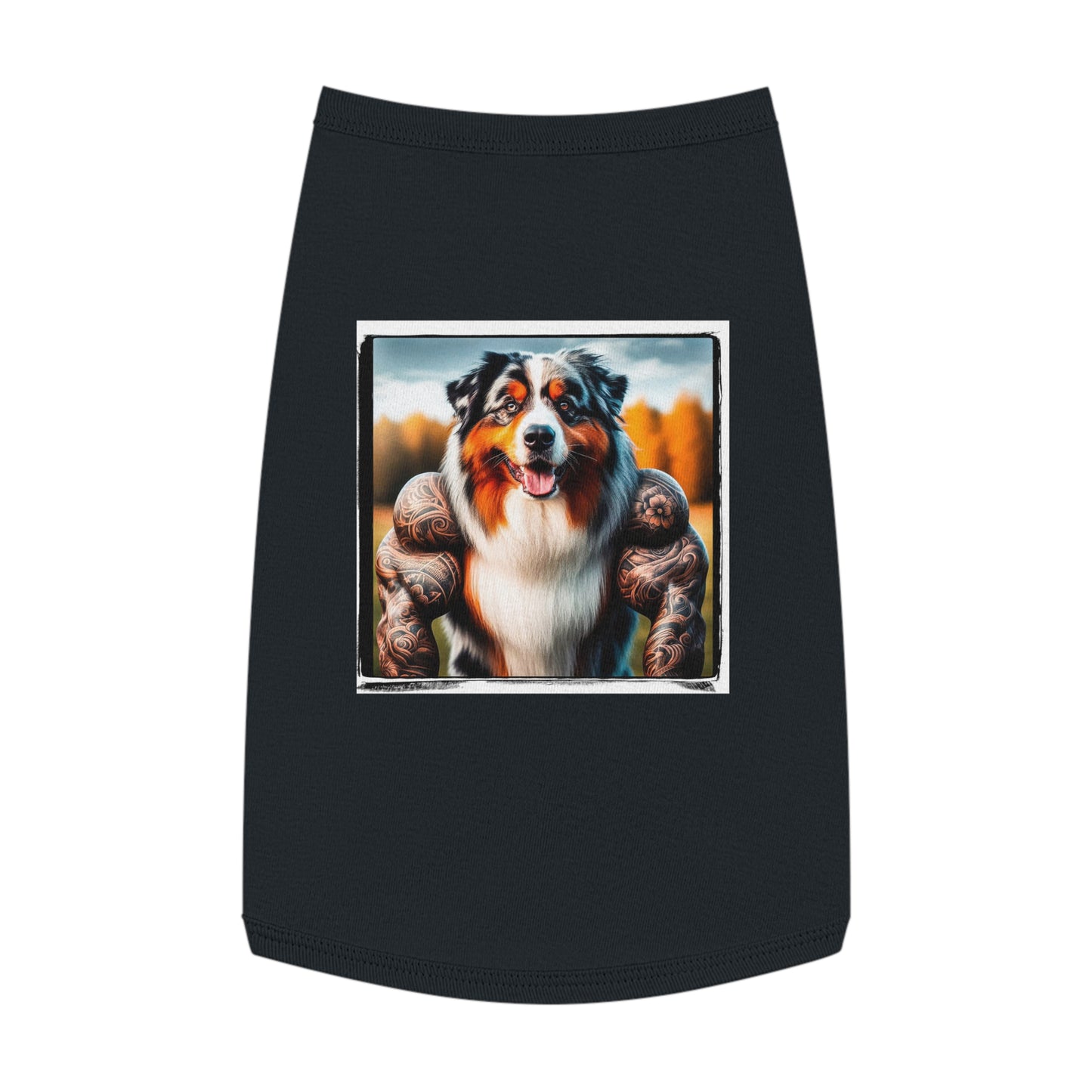 Pet Tank Top Australian Shepherd Pets Printify L Black