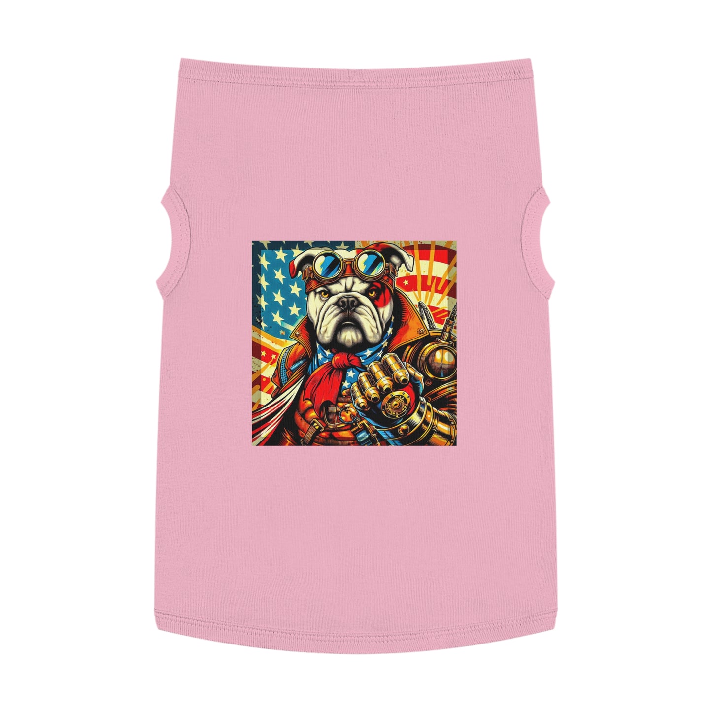 Pet Tank Top Bulldog stream punk t shirt Pets Printify XL Pink