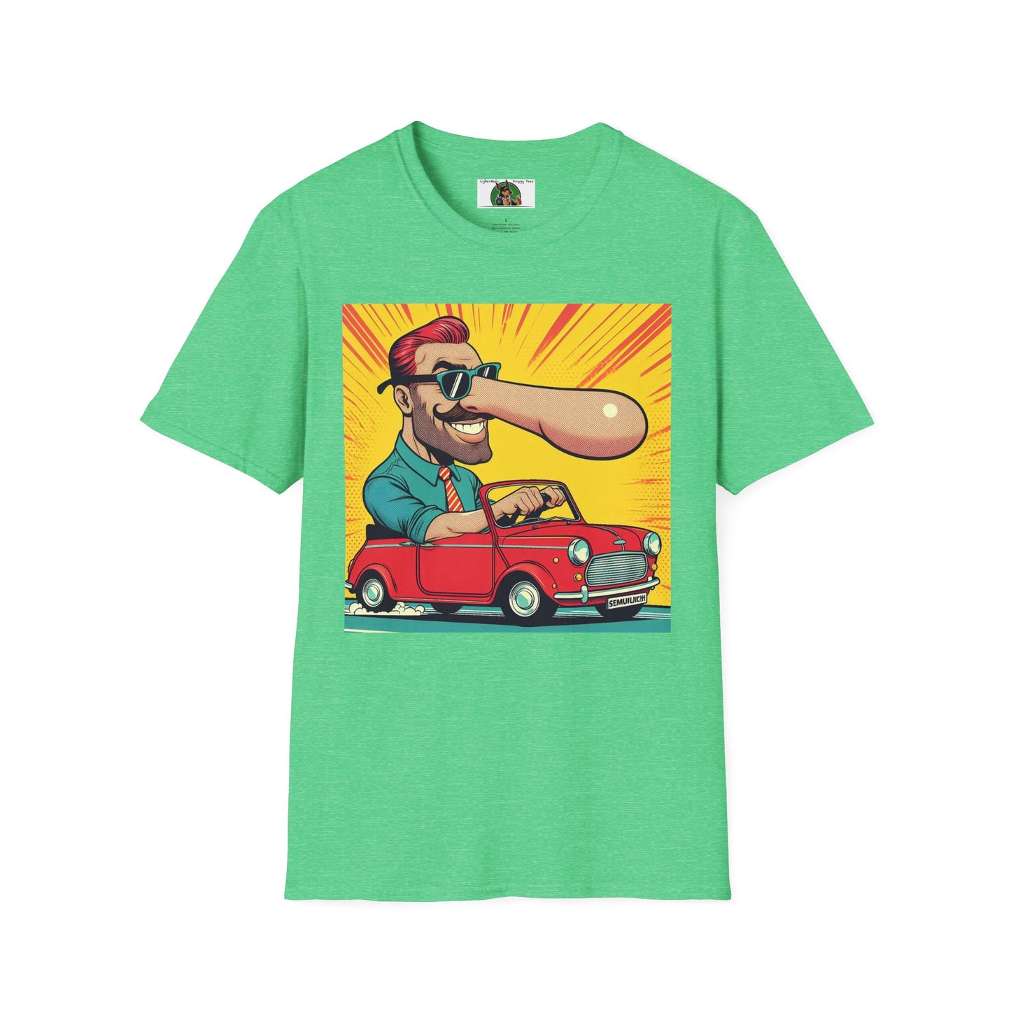 Nasal Wacky Dude T-Shirt Printify Heather Irish Green S