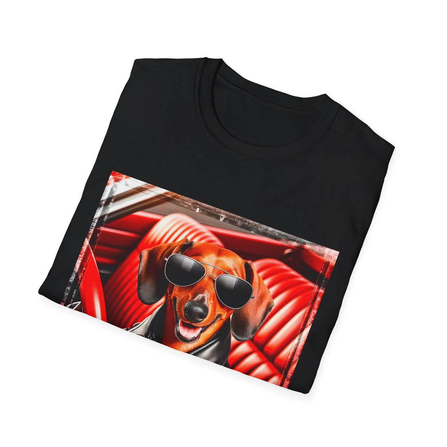 Wacky Dachshund grease lightning t shirt T-Shirt Printify