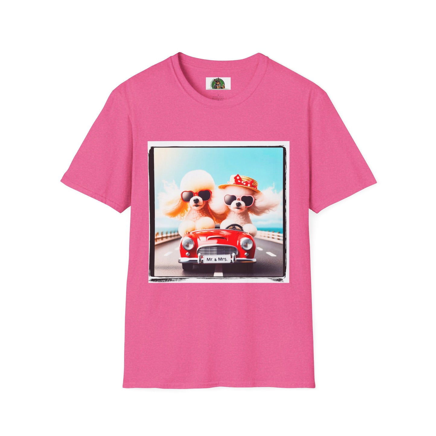 Wacky Poodle driving fun shirt T-Shirt Printify S Heather Heliconia