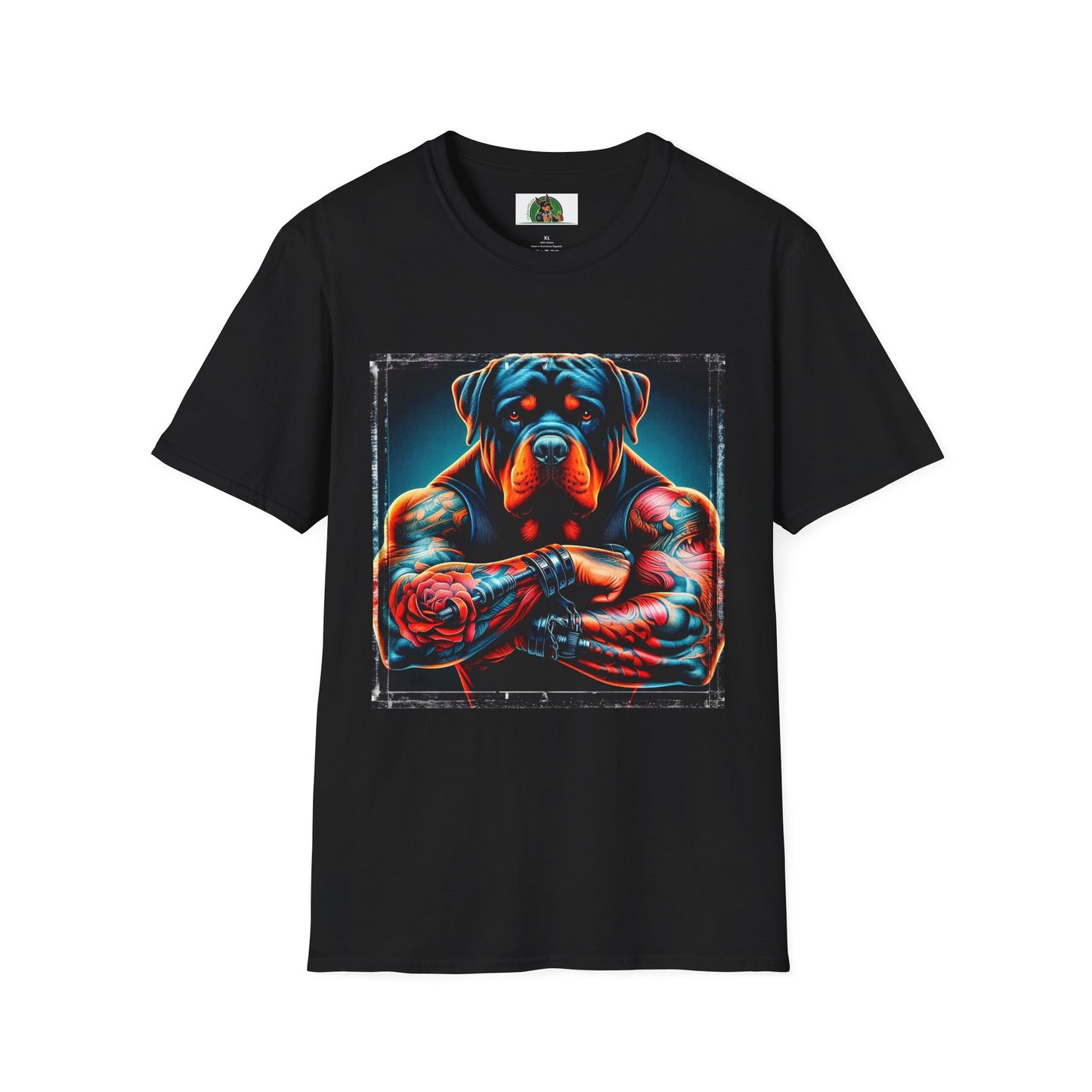 Rottweiler big muscles shirt T-Shirt Printify XS Black