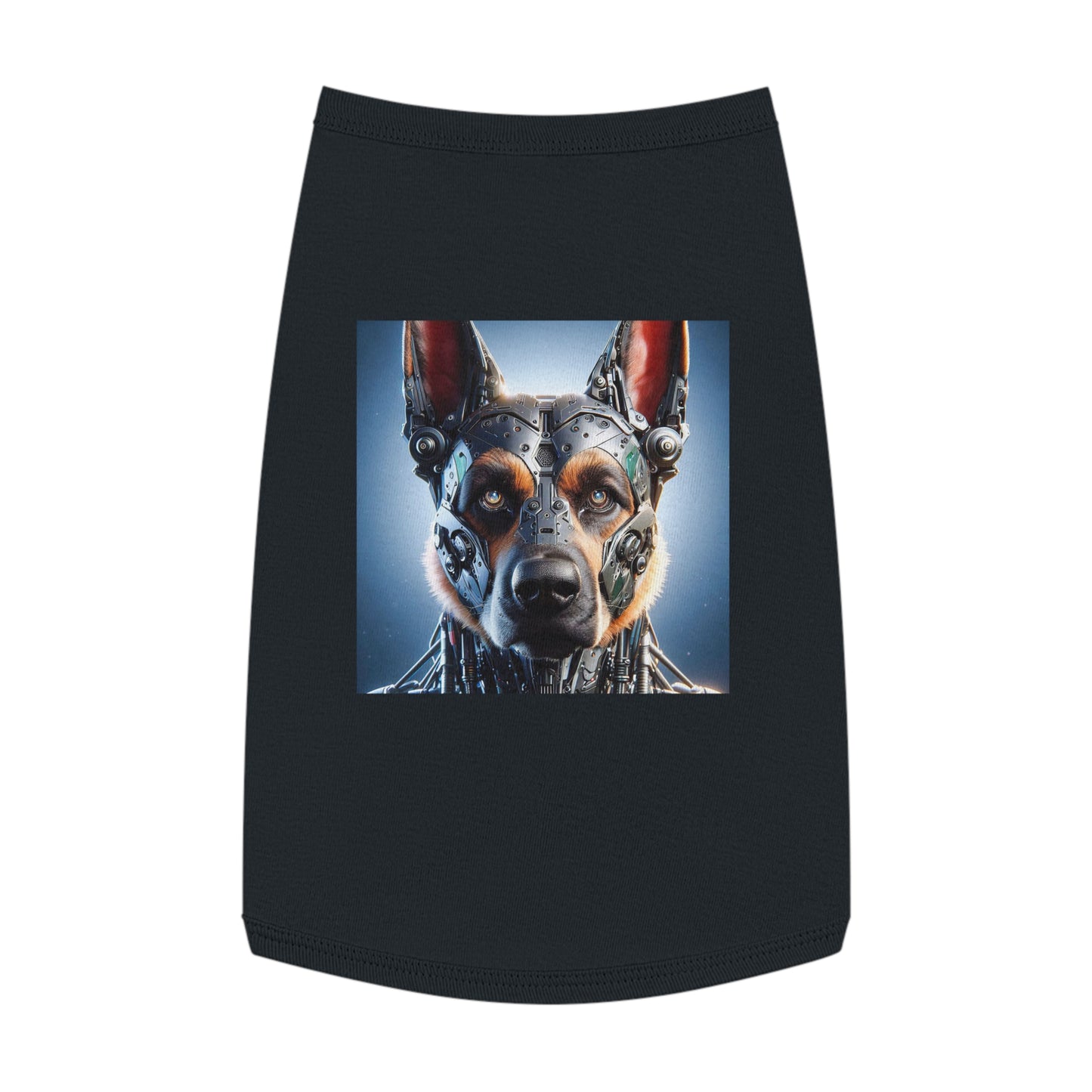 German Shepherd bionic man shirt Pets Printify L Black
