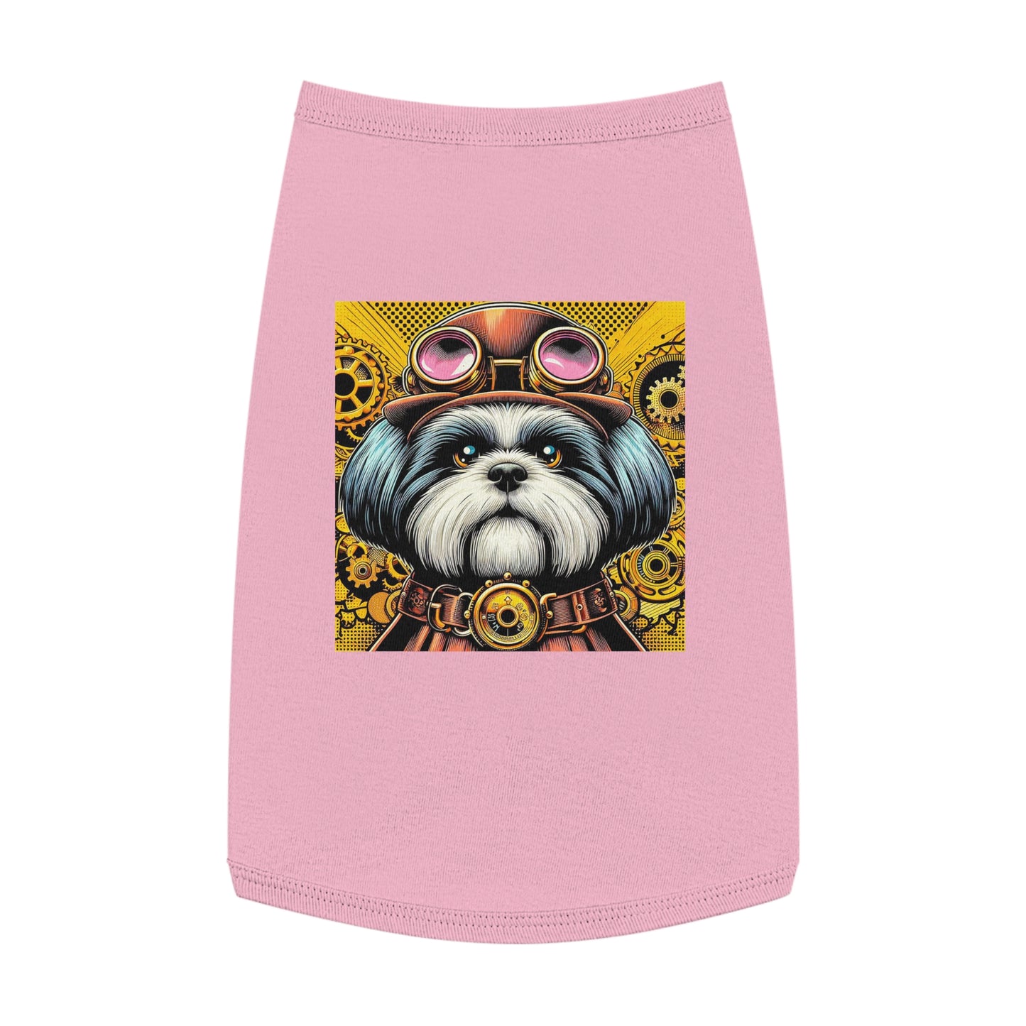 Shih Tzu steam punk cutie Pets Printify L Pink