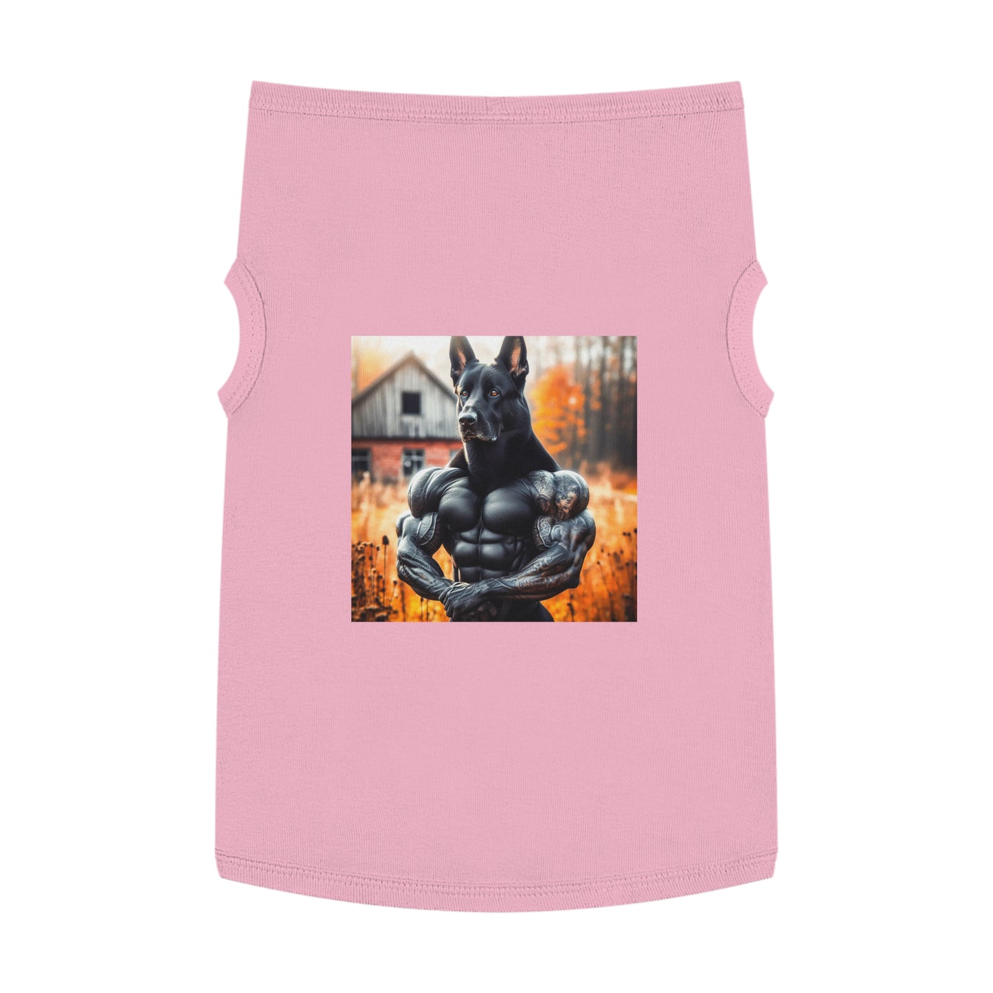 German Shepherd arm muscles shirt Pets Printify XL Pink