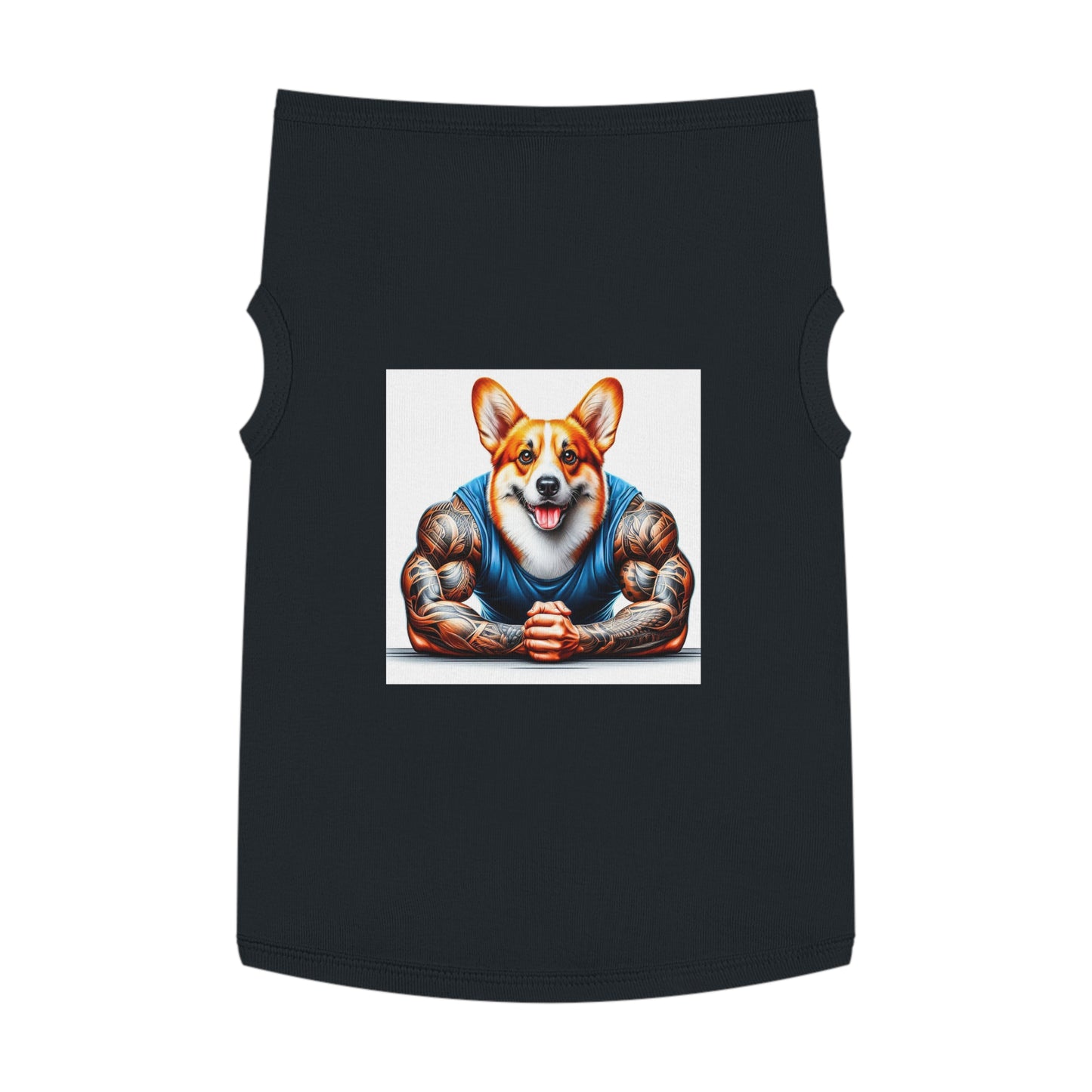Pet Tank Top Pembroke Welsh Corgi arm day Pets Printify