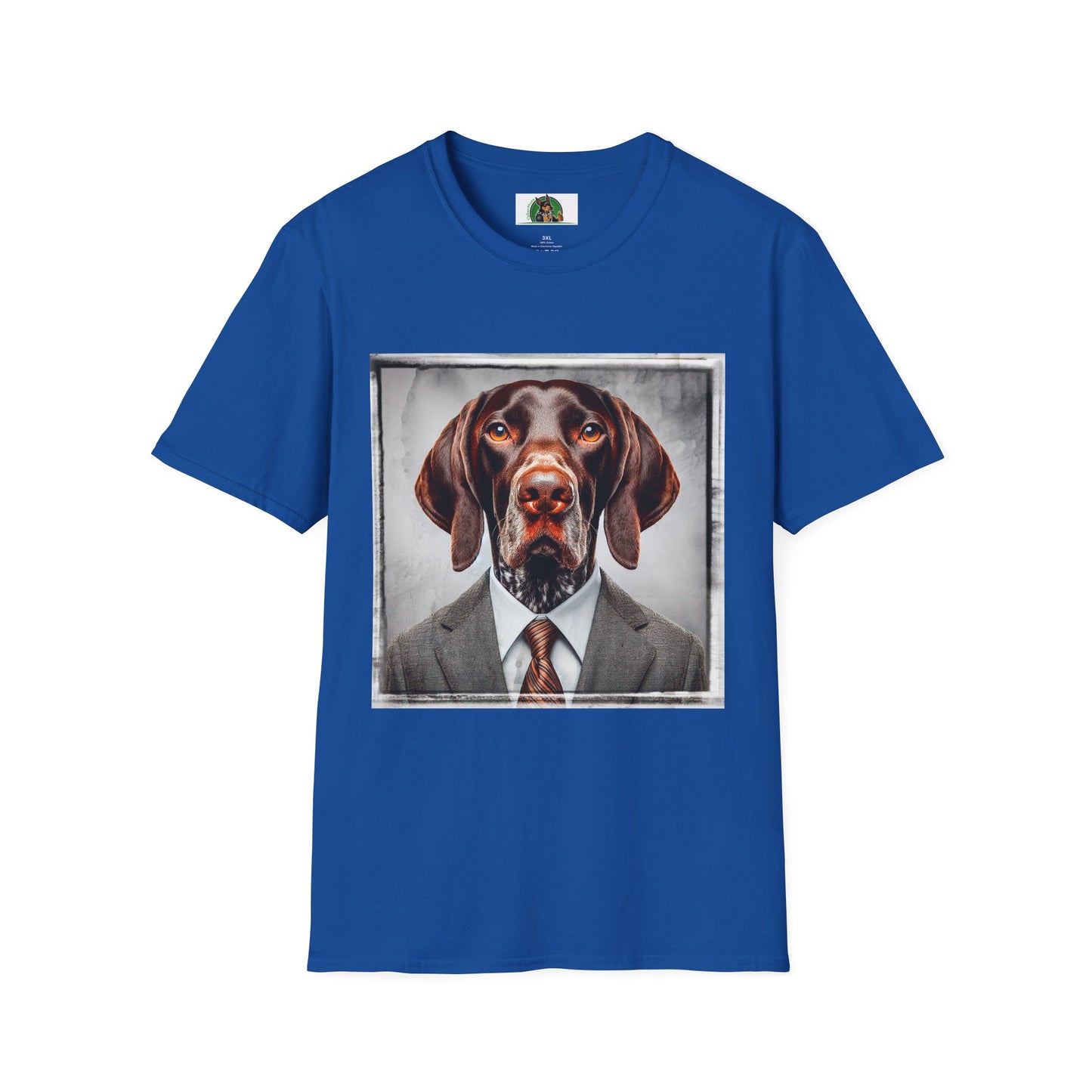 German Shorthaired Pointer business man t shirt T-Shirt Printify XS Royal