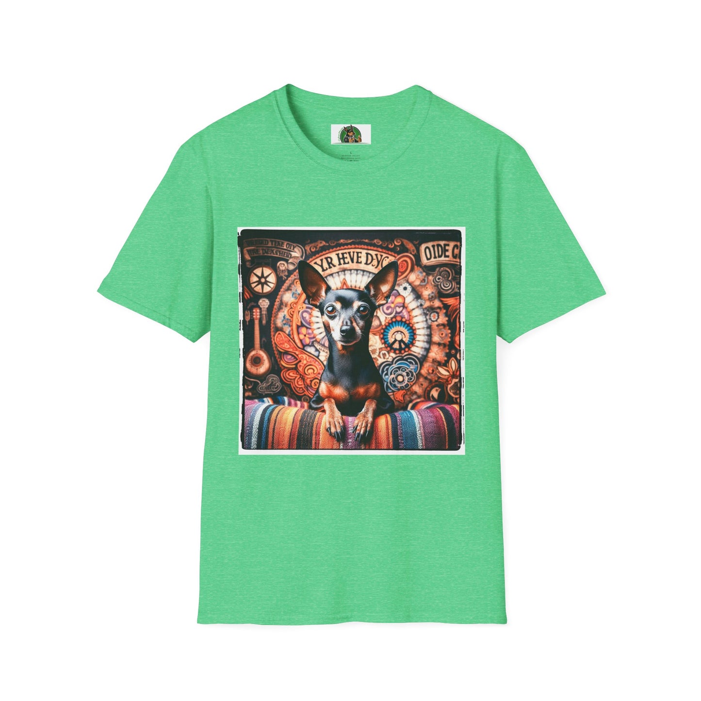 Min Pin T-Shirt hippie boy T-Shirt Printify S Heather Irish Green