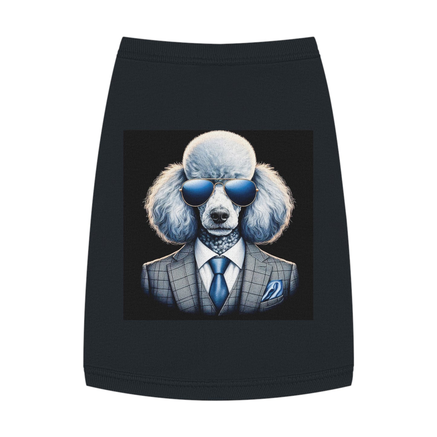 Pet Tank Top Poodle serious business Pets Printify M Black
