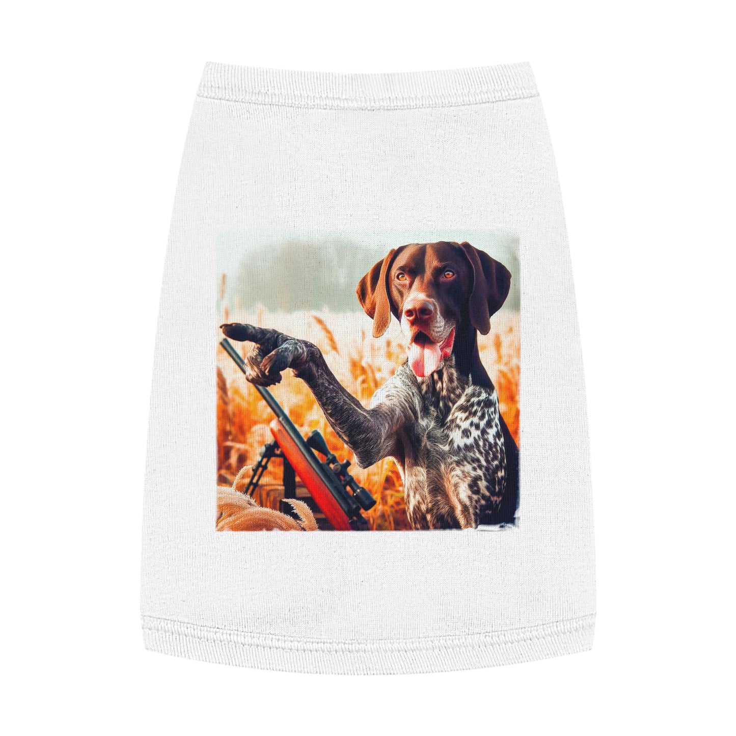 Wacky Pet Tank Top German Shorthaired Pointer violin playing t shirt Pets Printify