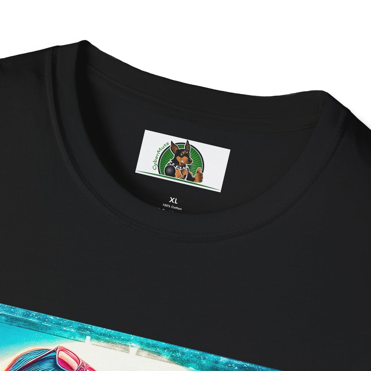 Pit Bull surfer and girl T-Shirt Printify