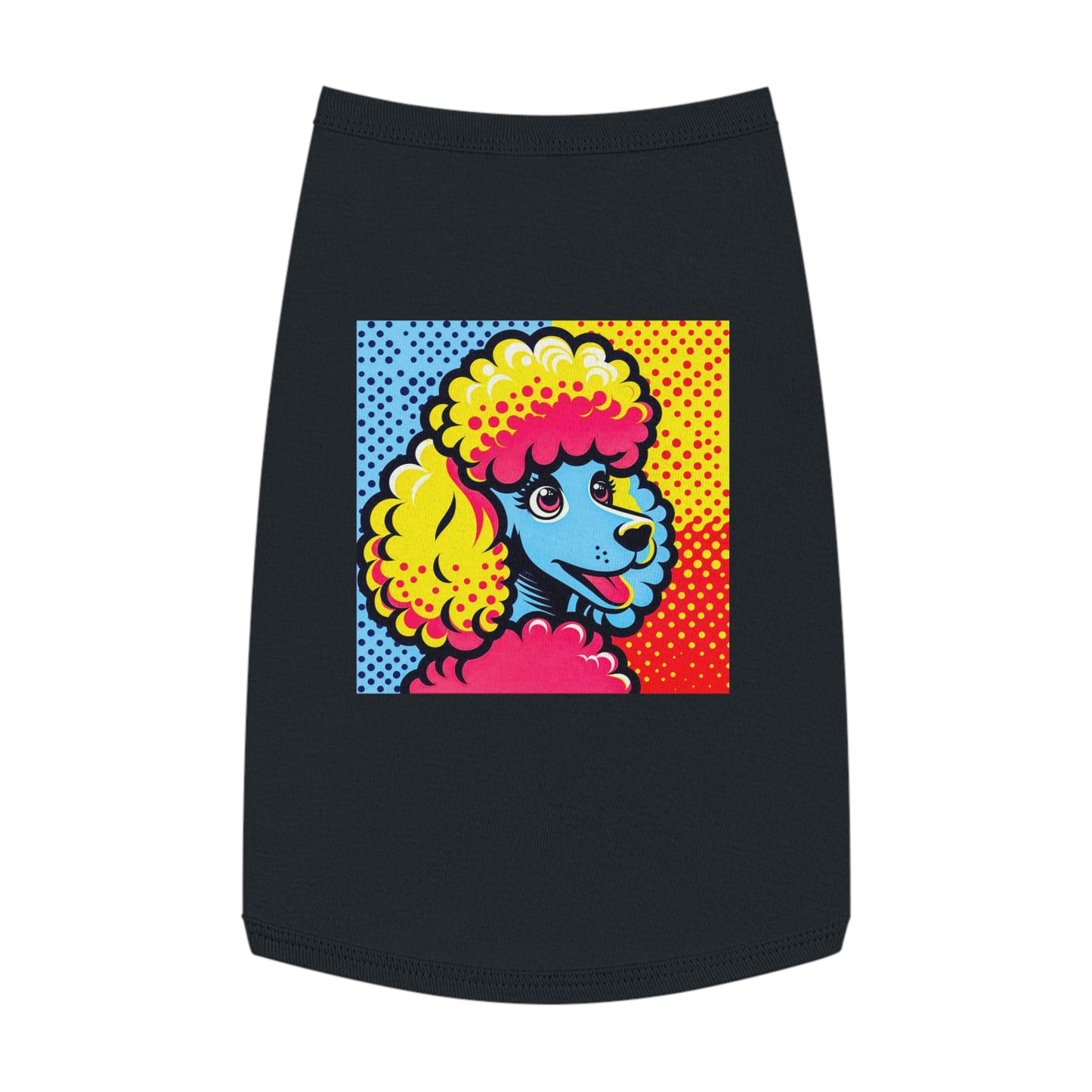 Pet Tank Top Poodle pretty colors Pets Printify L Black