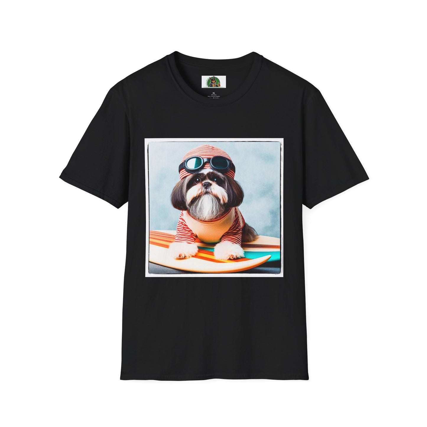 Shih Tzu pretty surfer shirt T-Shirt Printify XS Black