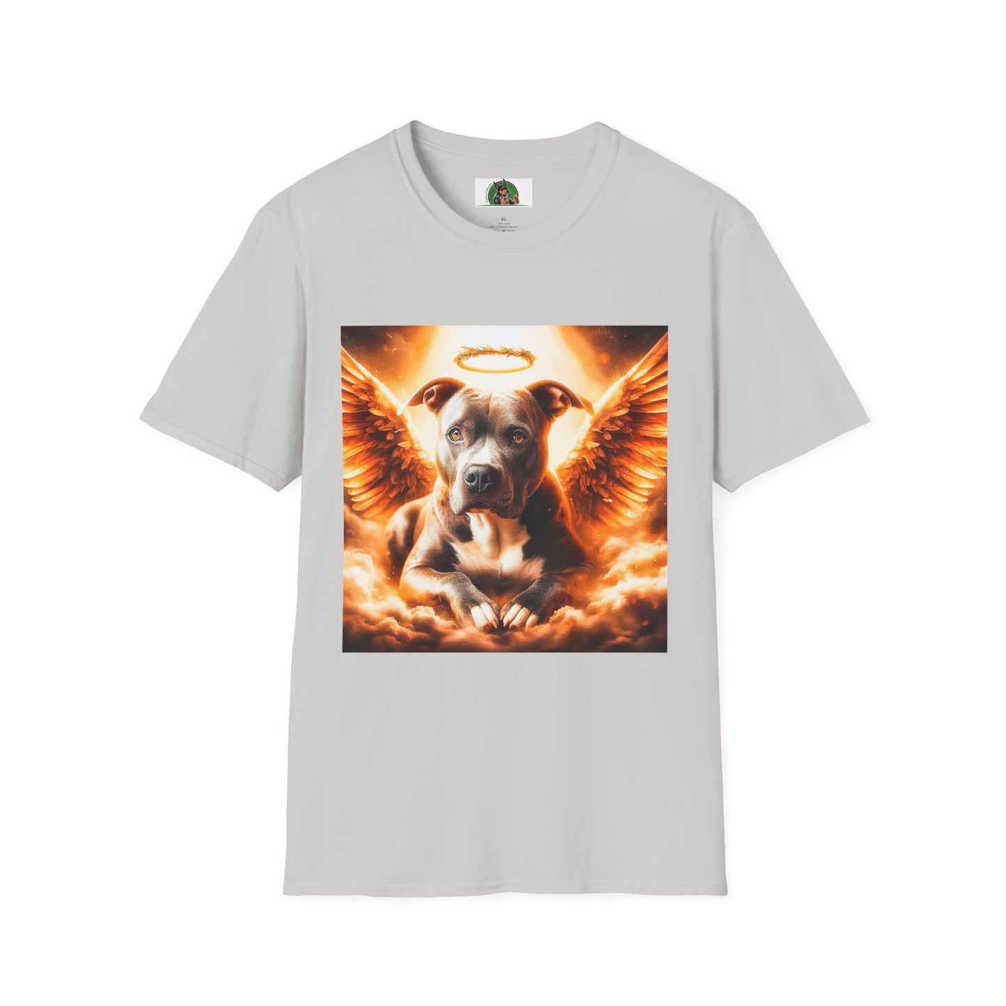 Pit Bull heavenly Angel shirt T-Shirt Printify S Ice Grey