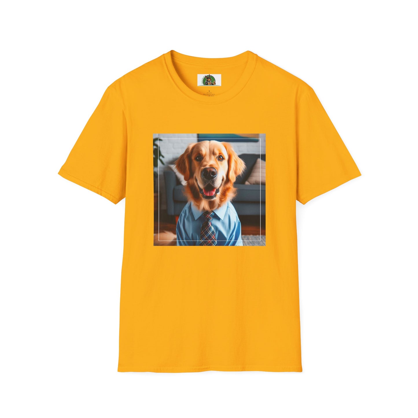 Golden Retriever working professional shirt T-Shirt Printify S Gold