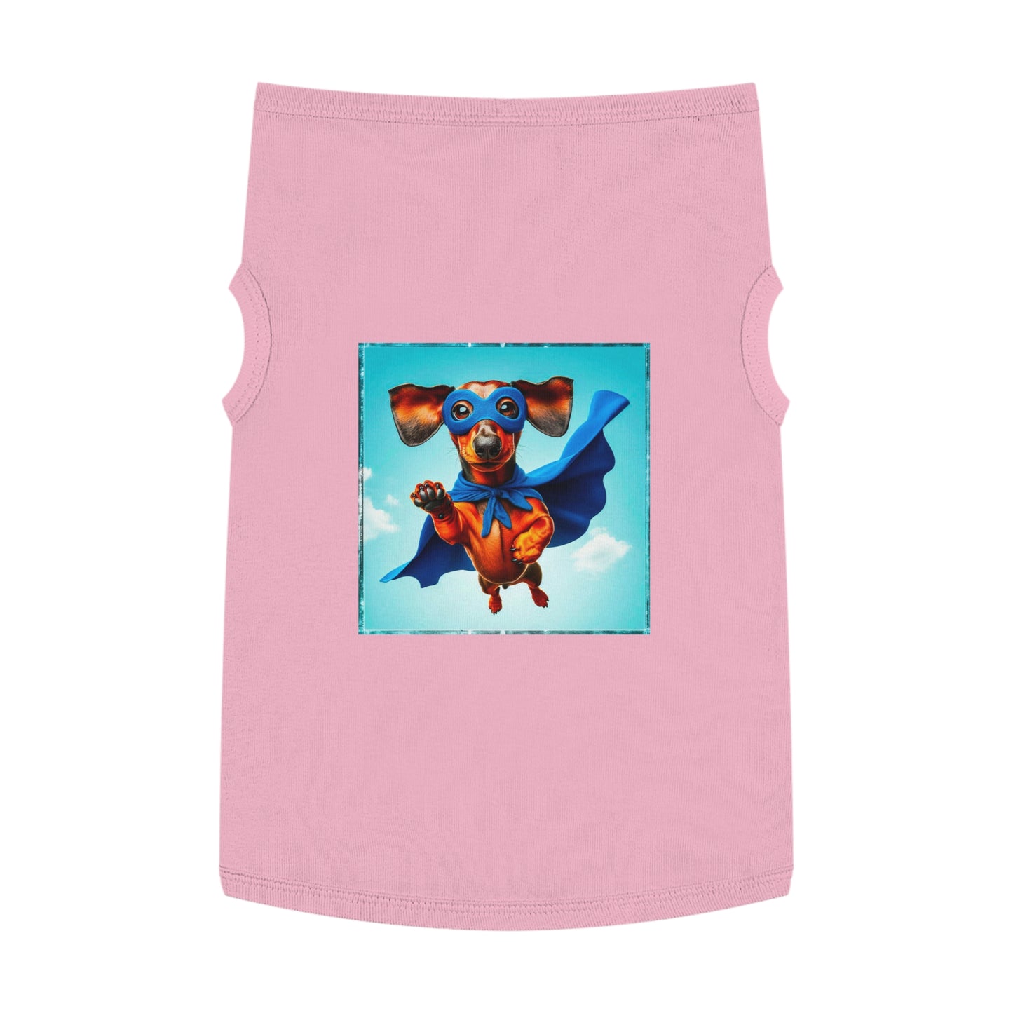 Pet Tank Top Dachshund flying high t shirt Pets Printify XL Pink