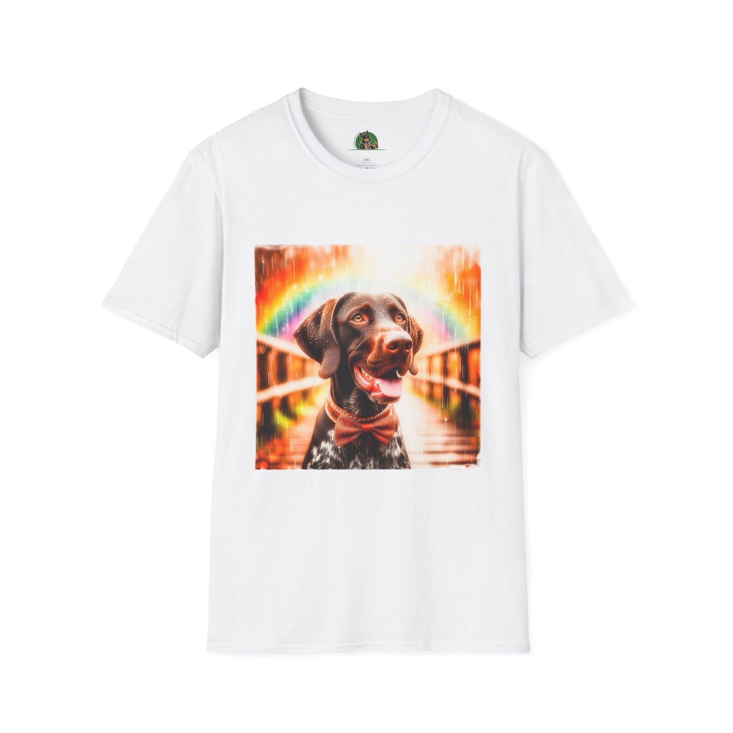 German Shorthaired Pointer rainy day t shirt T-Shirt Printify XS White