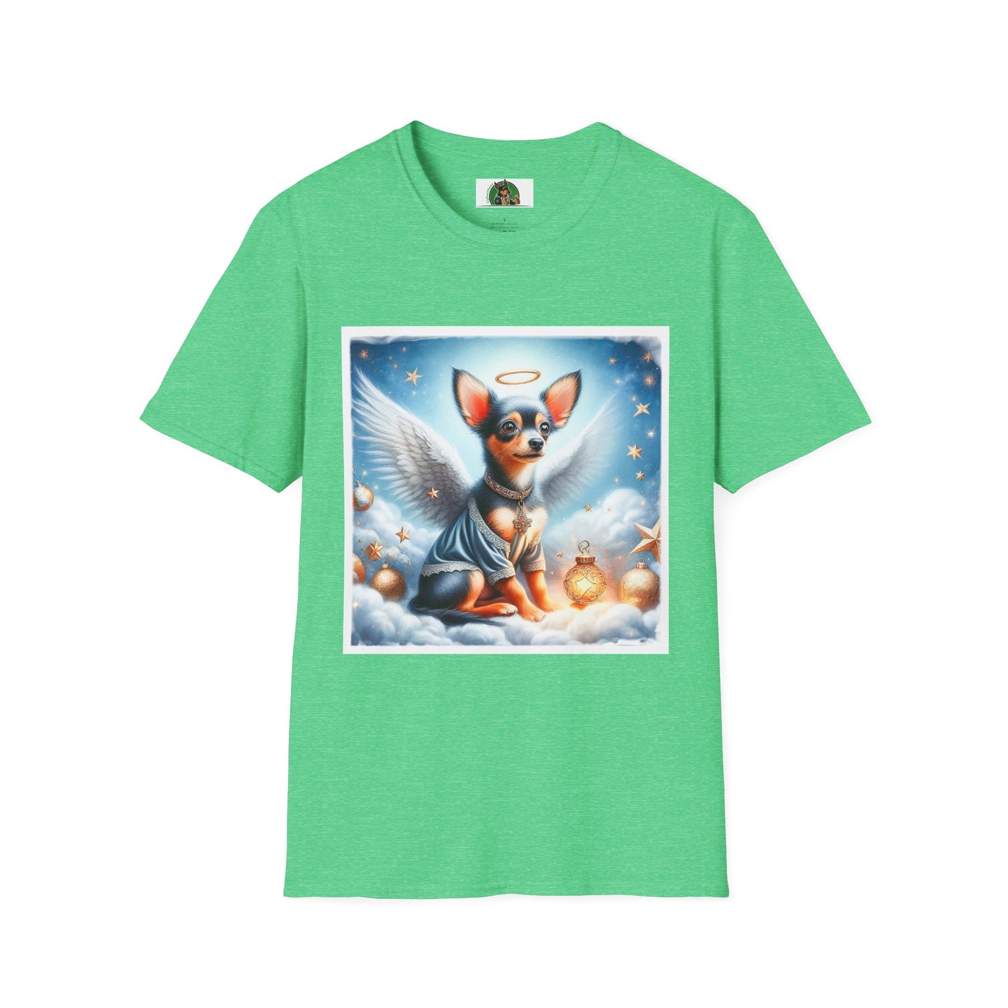 Min Pin T-Shirt pretty Angel T-Shirt Printify S Heather Irish Green