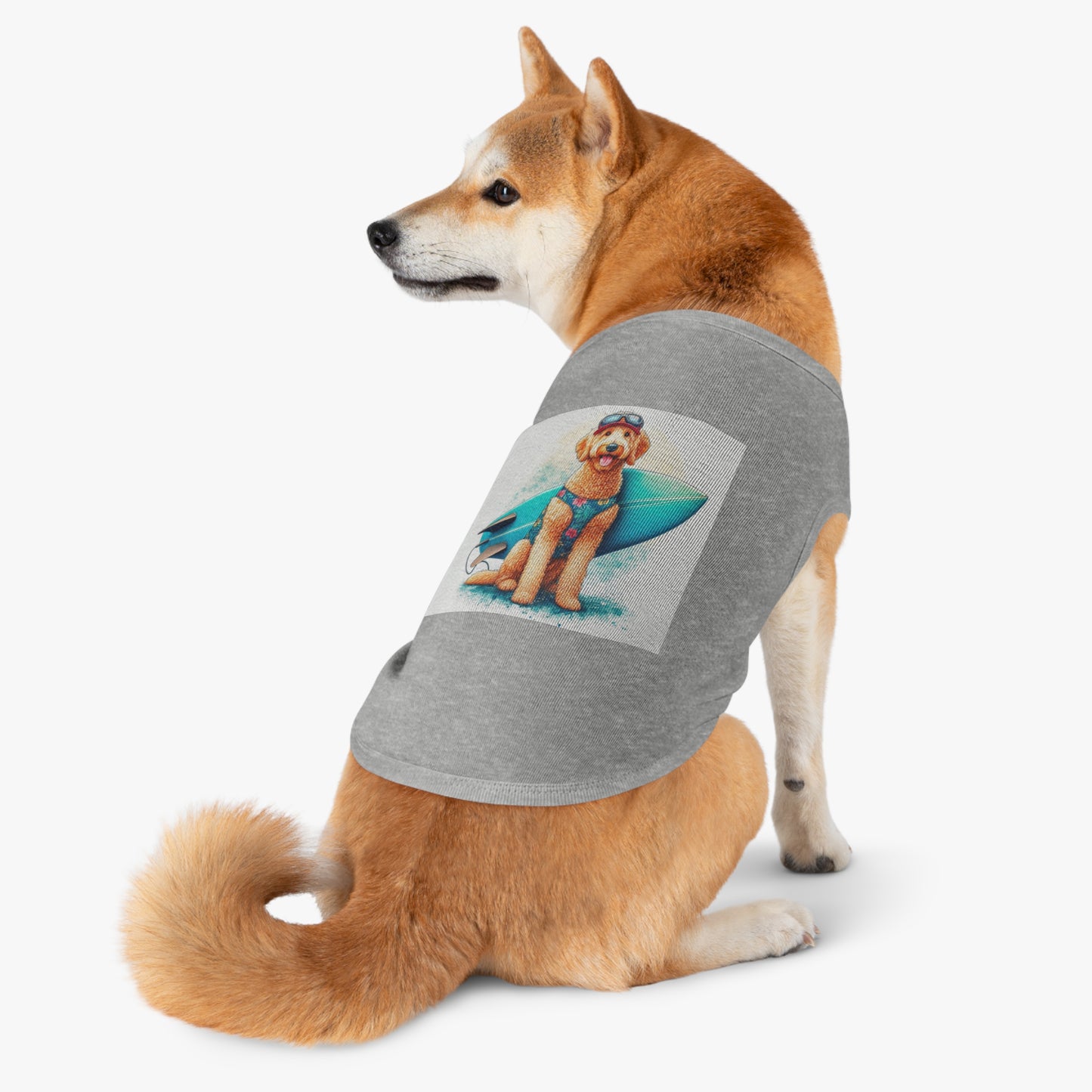 Pet Tank Golden Doodle beach fun t shirt Pets Printify