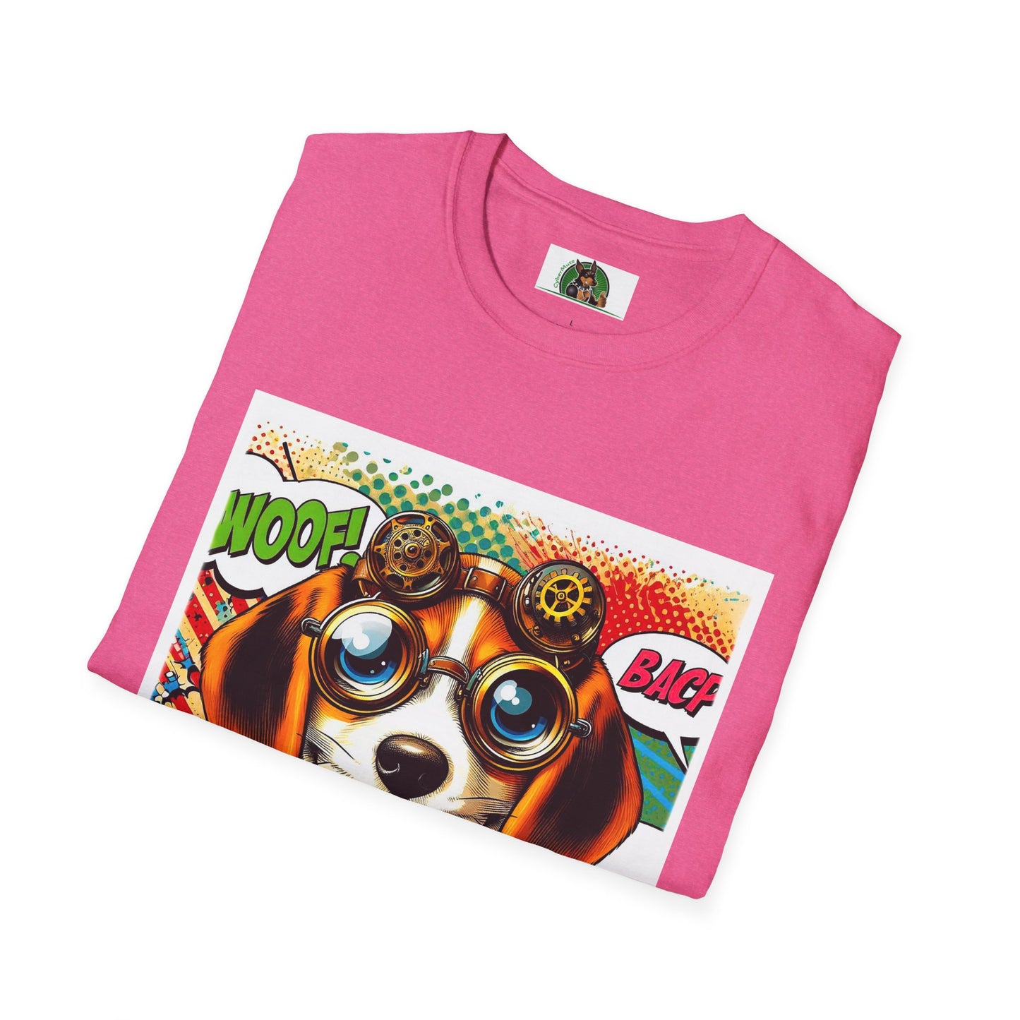 Wacky Beagle Steampunk Cartoon Dog T-Shirt Printify