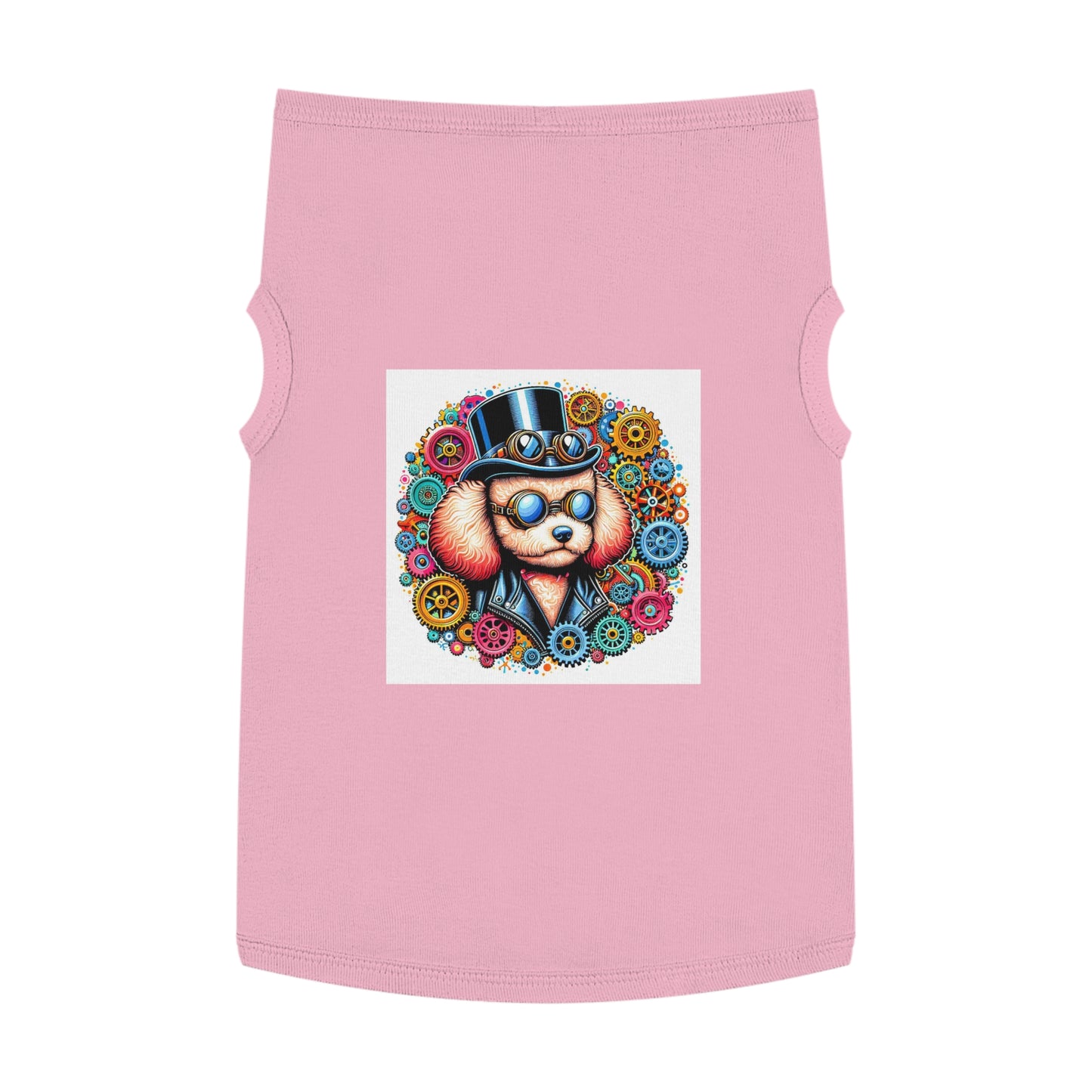 Pet Tank Top Poodle colorful gears Pets Printify XL Pink