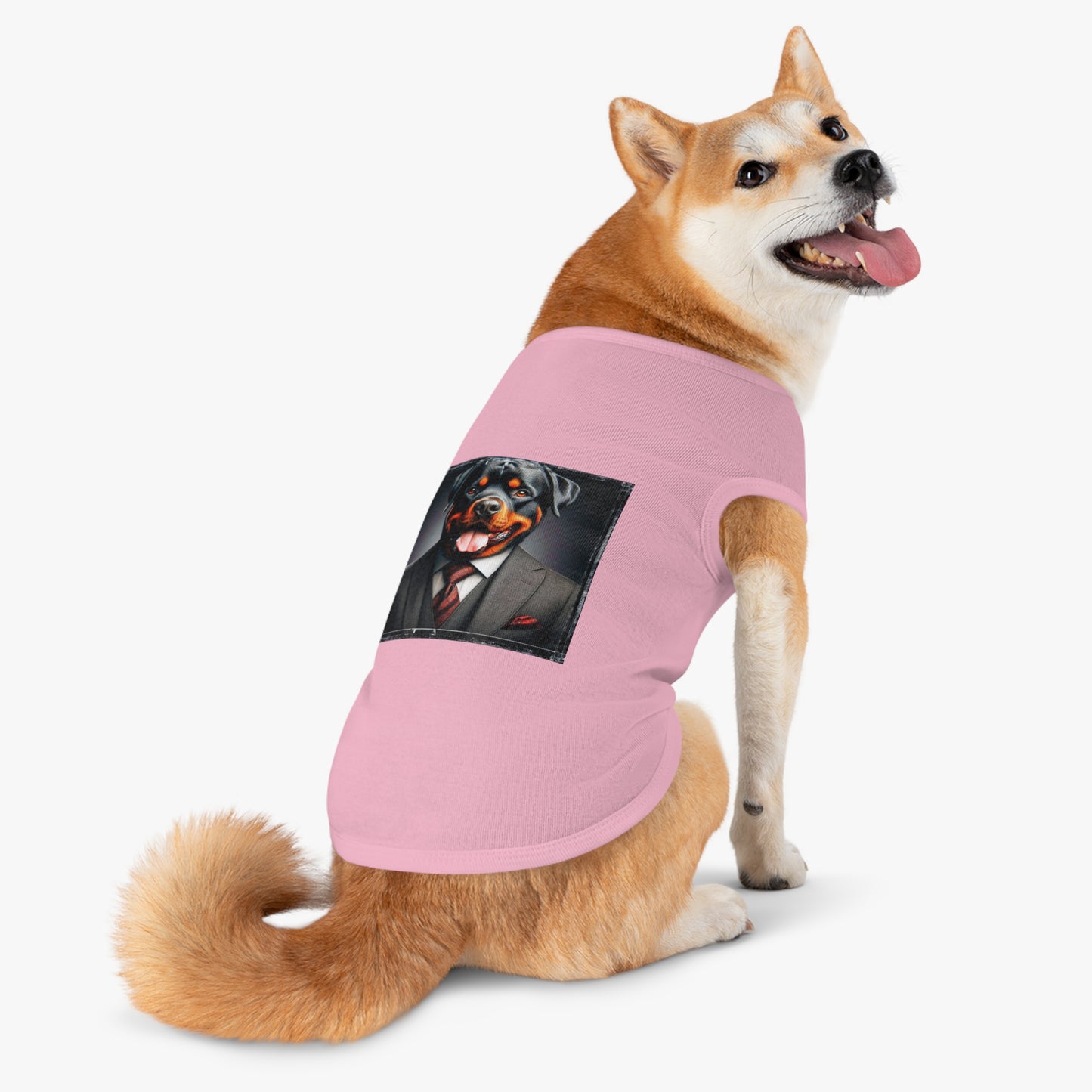 Pet Tank Top Rottie business man