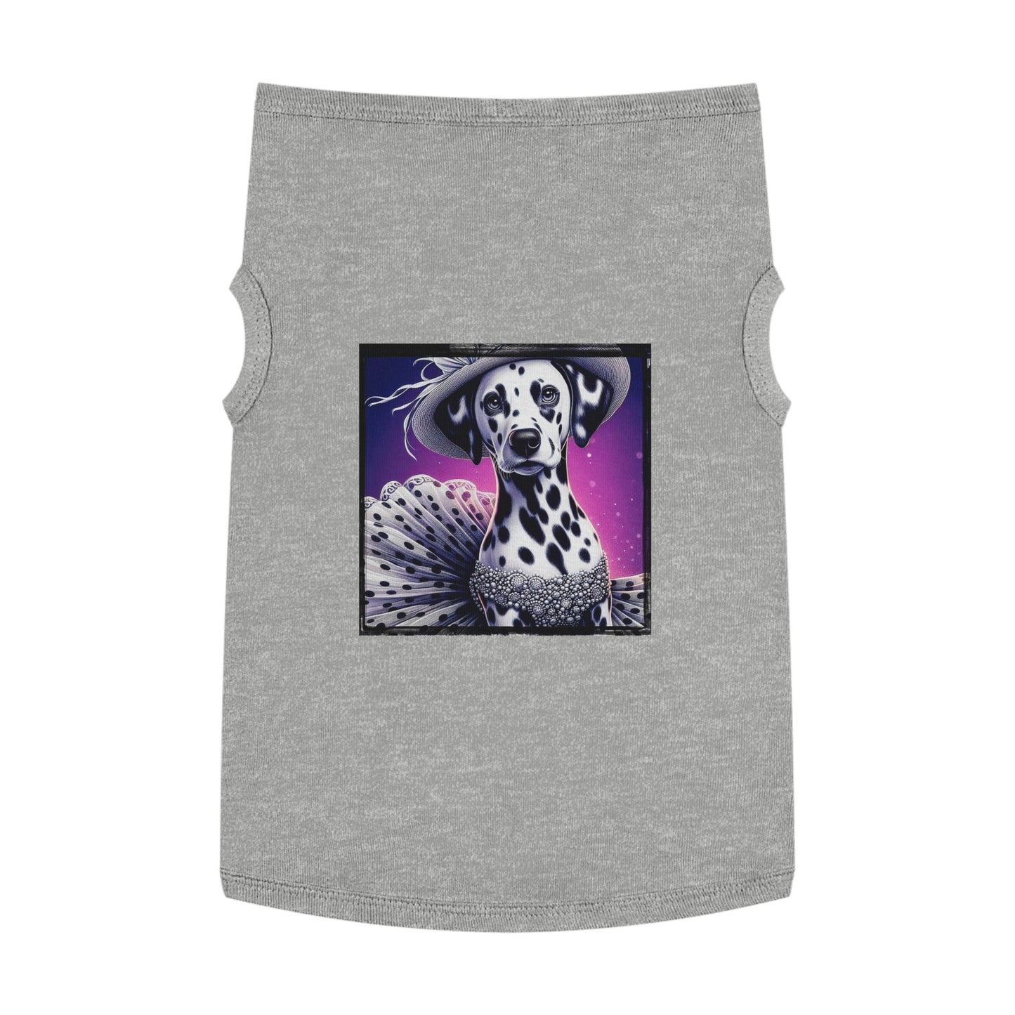Pet Tank Top Dalmatian pretty in spots t shirt Pets Printify XL Heather