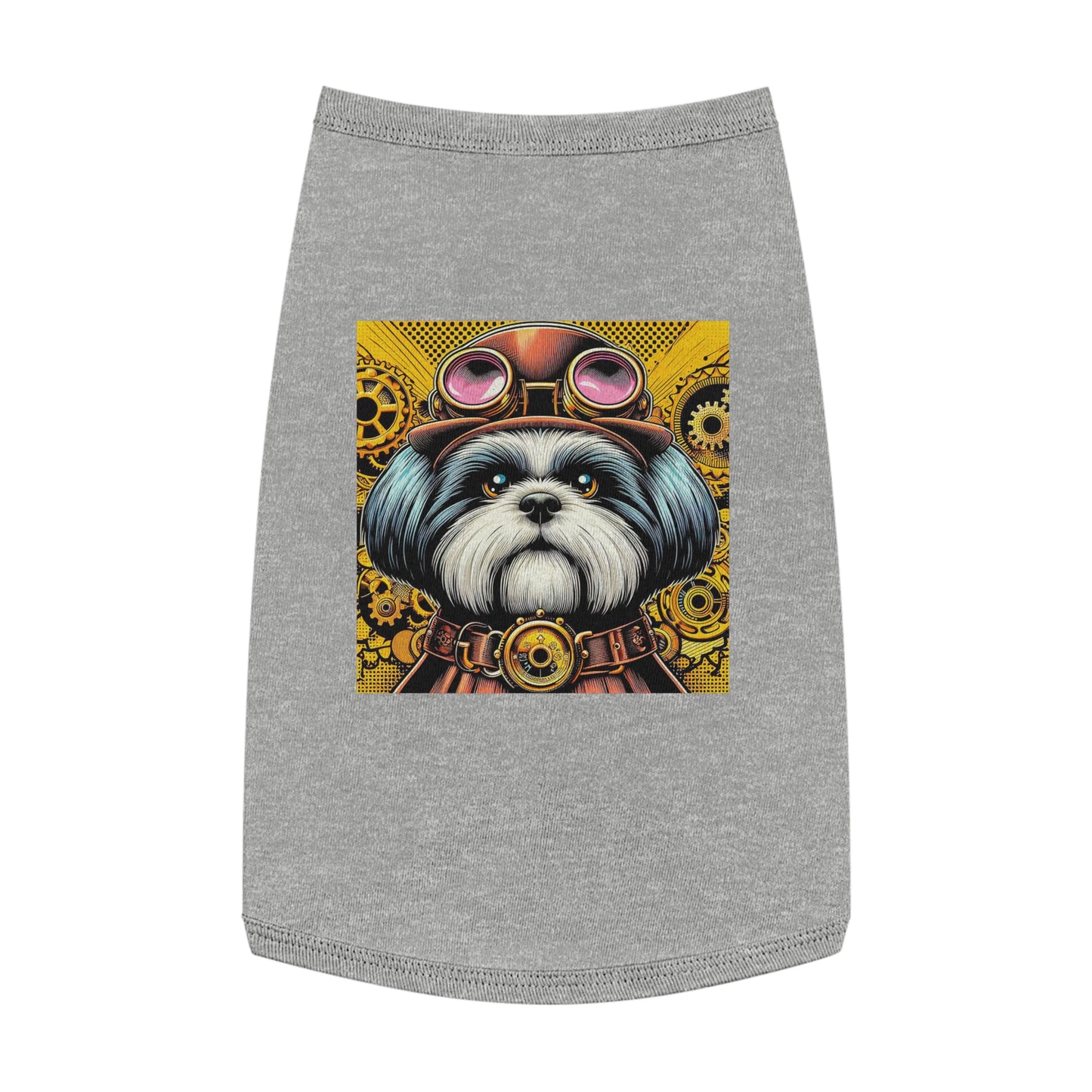 Shih Tzu steam punk cutie Pets Printify L Heather