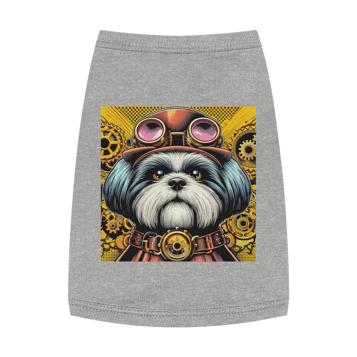 Shih Tzu steam punk cutie Pets Printify M Heather