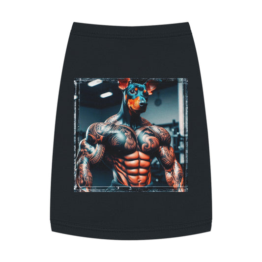 - Min Pin Tank Tops muscles personal trainer Pets Printify M Black