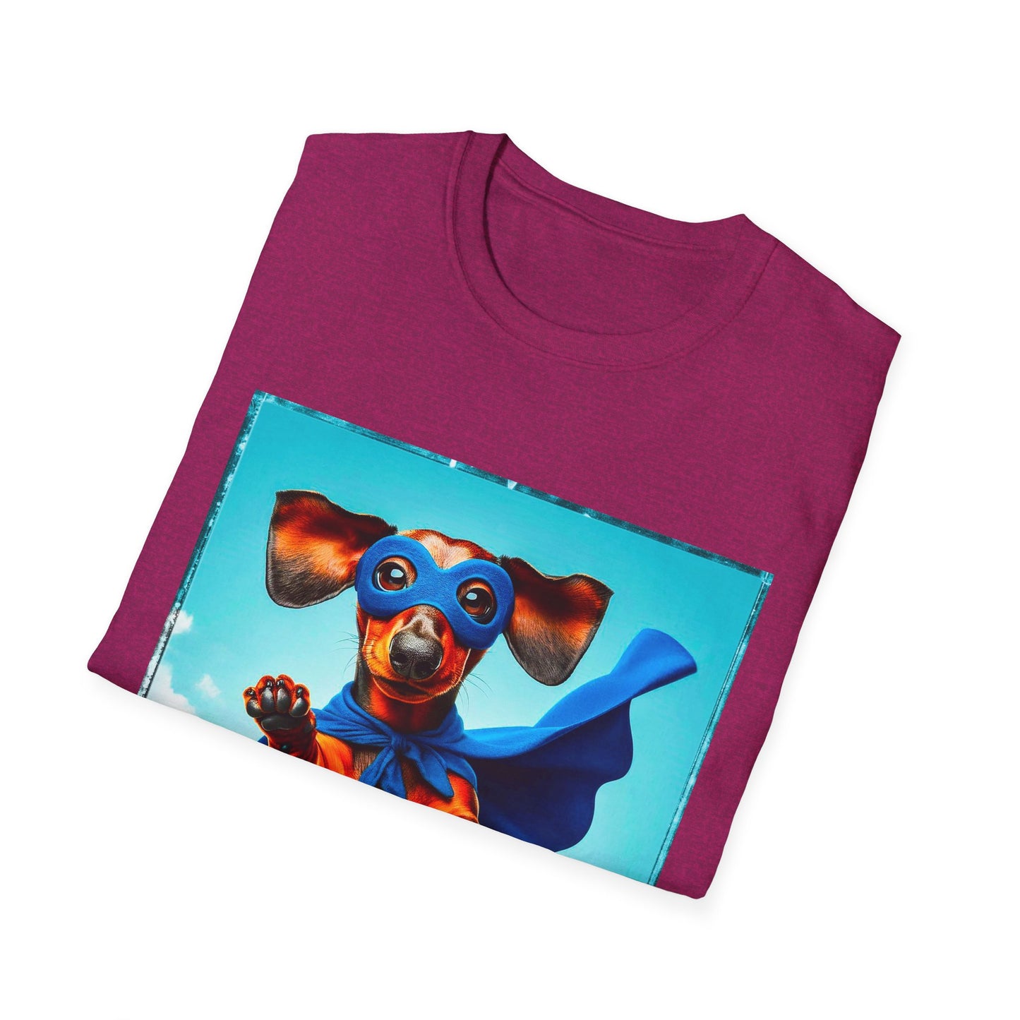 Dachshund flying superhero t shirt