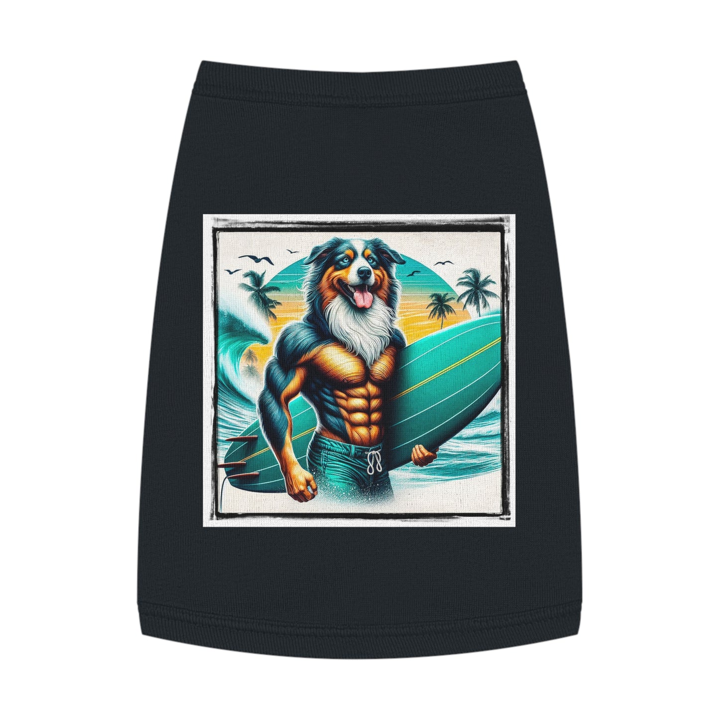 Pet Tank Top Australian Shepherd Pets Printify M Black