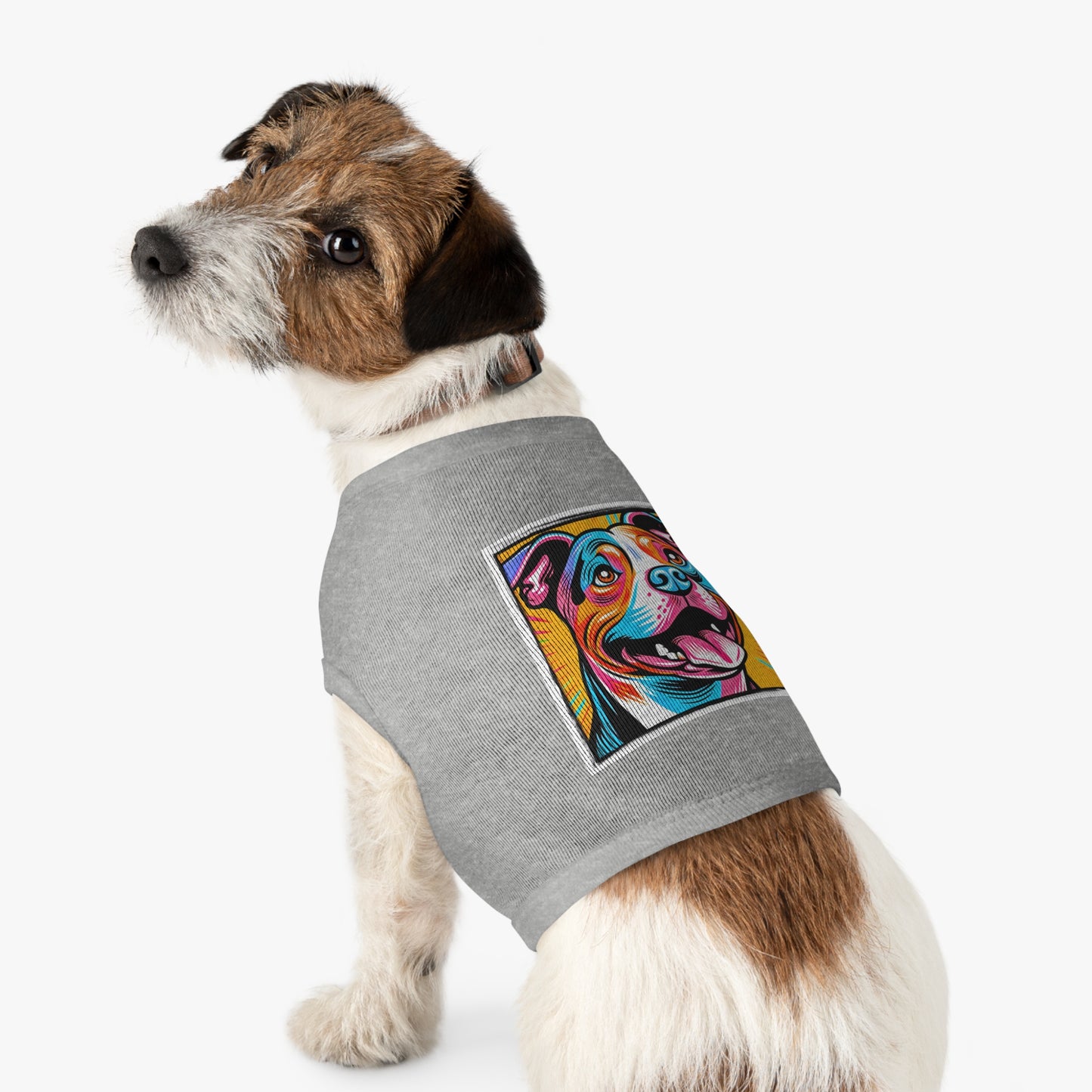 Pet Tank Top Pit Bull handsome fellow Pets Printify