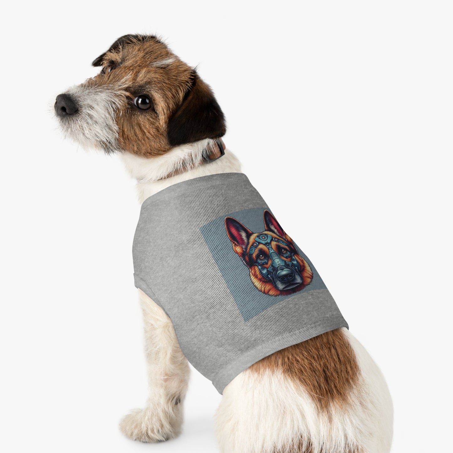 German Shepherd robot shirt Pets Printify