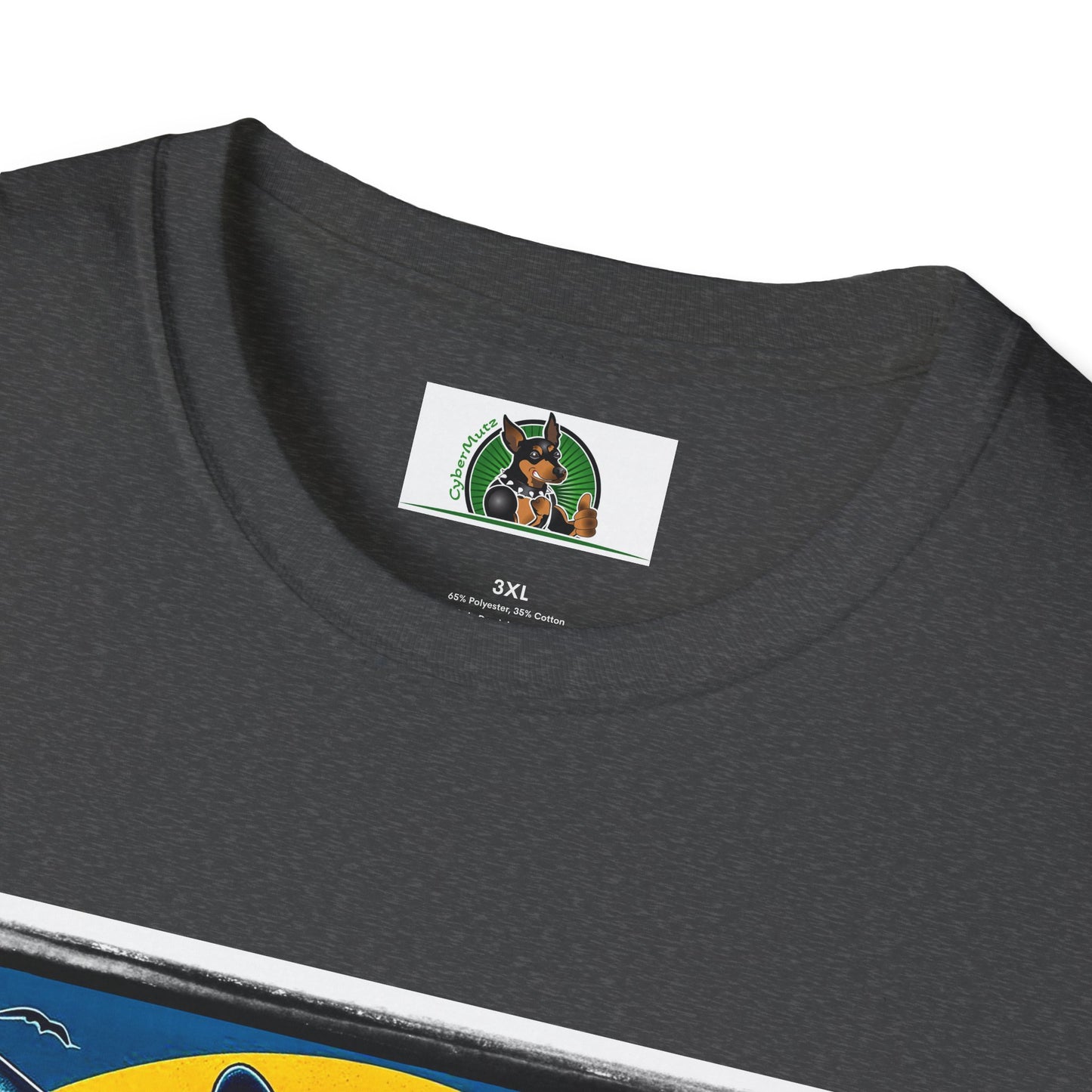 Boston Terrier Male Dog With Boogie Board T-Shirt Printify