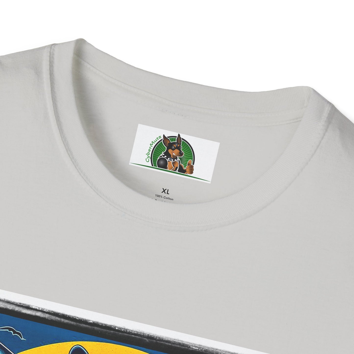 Boston Terrier Male Dog With Boogie Board T-Shirt Printify