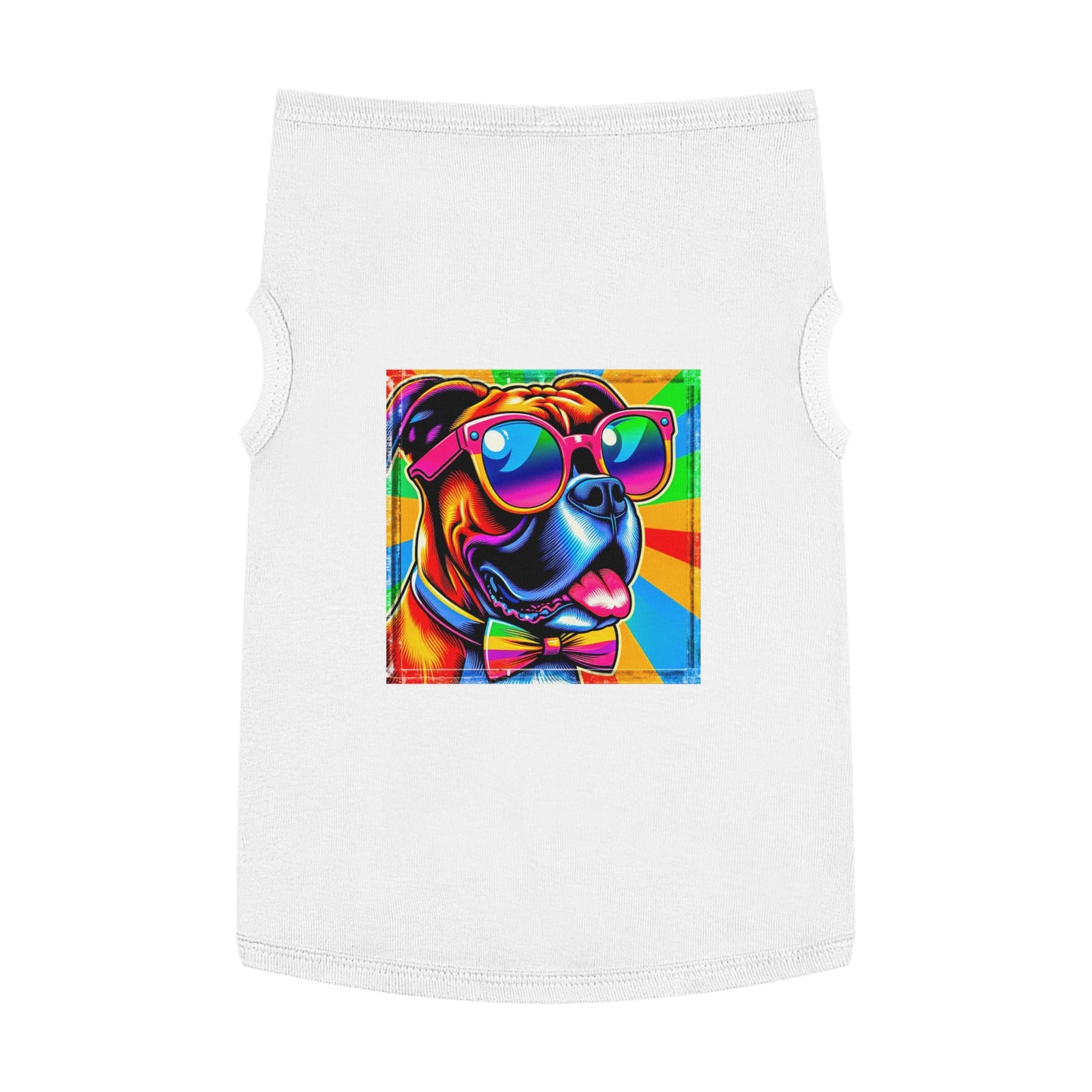 Pet Tank Top Boxer Pets Printify XL White