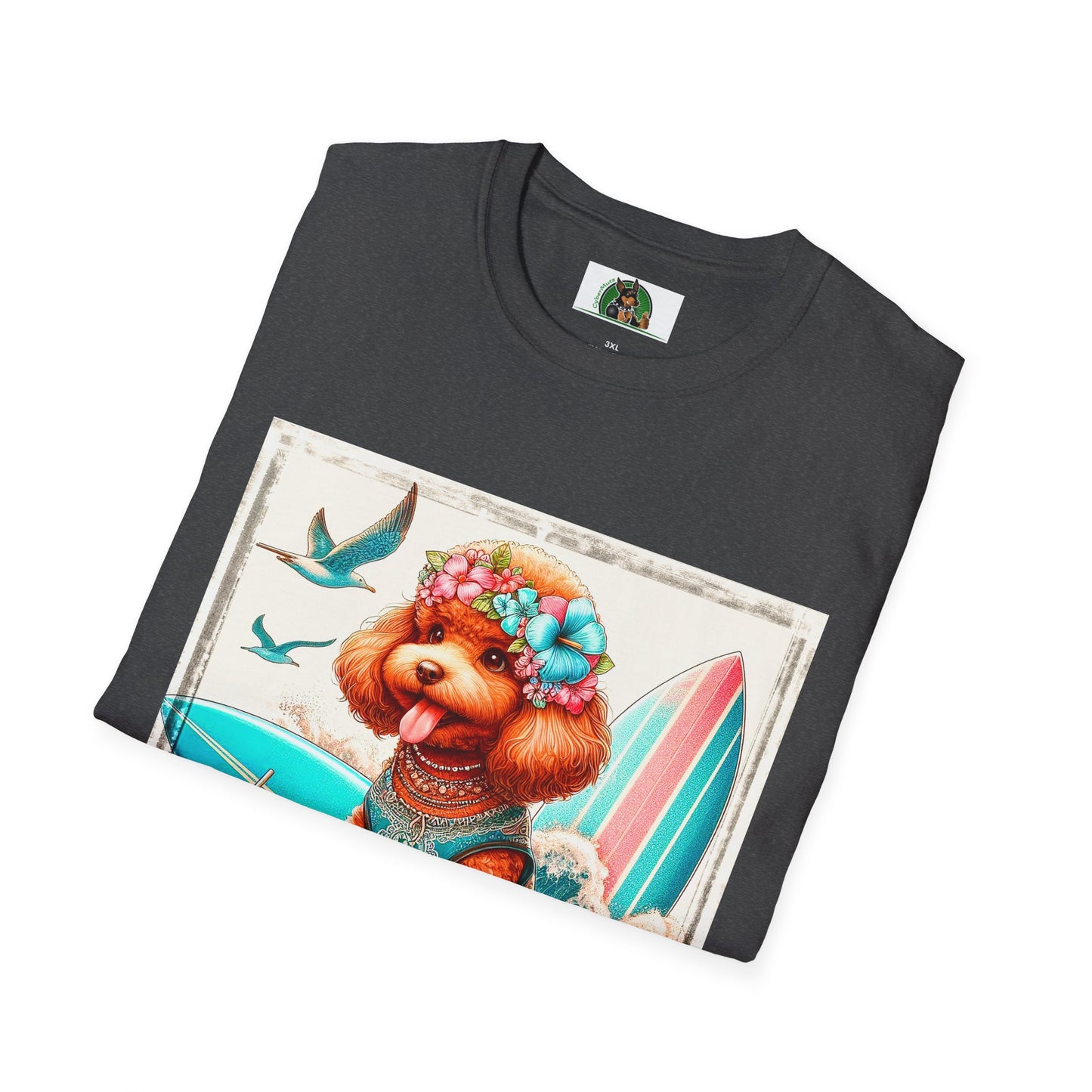 Poodle beach surfer babe t shirt T-Shirt Printify