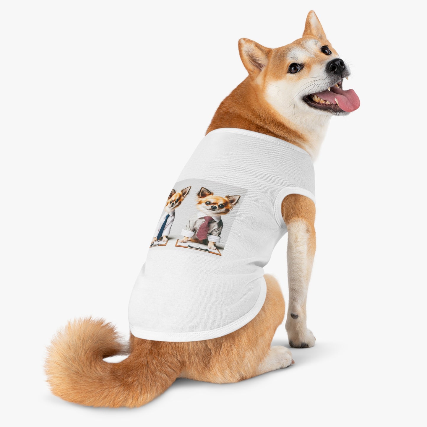 Pet Tank Top Chihuahua interviewing t shirt